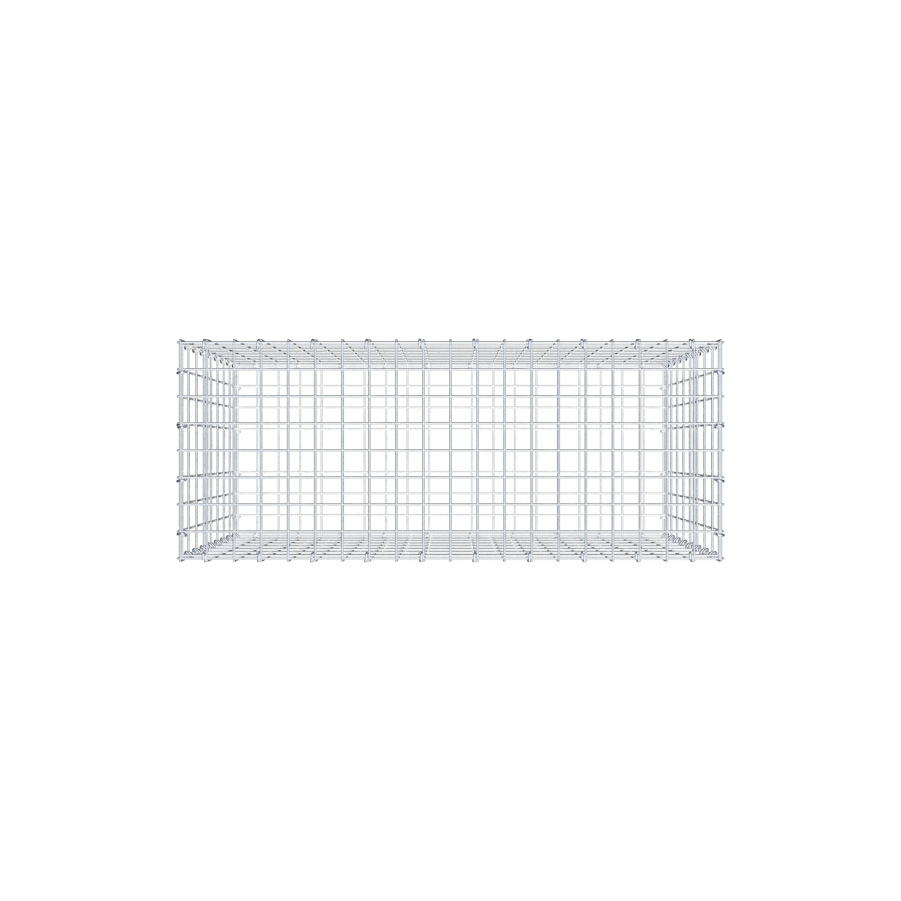 Gabion 100 cm x 80 cm x 40 cm (L x H x P), maillage 5 cm x 10 cm, anneau en C