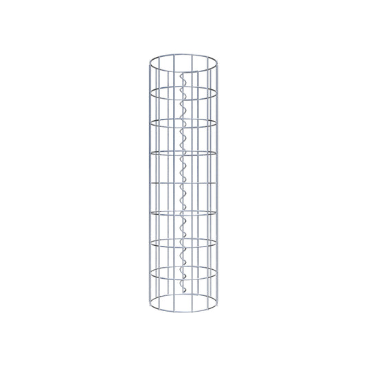 Colonne de gabion ronde 22 cm de diamètre, 80 cm de hauteur, mailles 5 cm x 10 cm