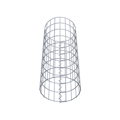 Colonne de gabion ronde 32 cm de diamètre, 80 cm de hauteur, maille 5 cm x 10 cm