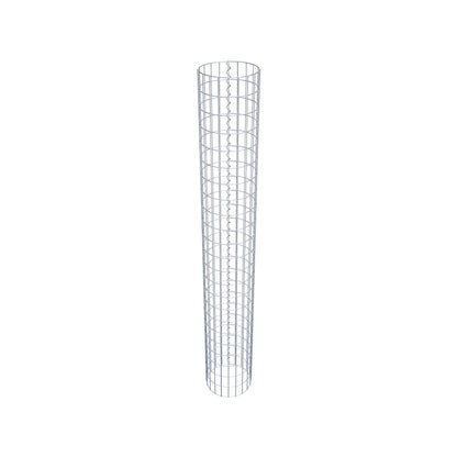 Gabion column around 32 cm diameter, 230 cm height, mesh size 5 cm x 10 cm