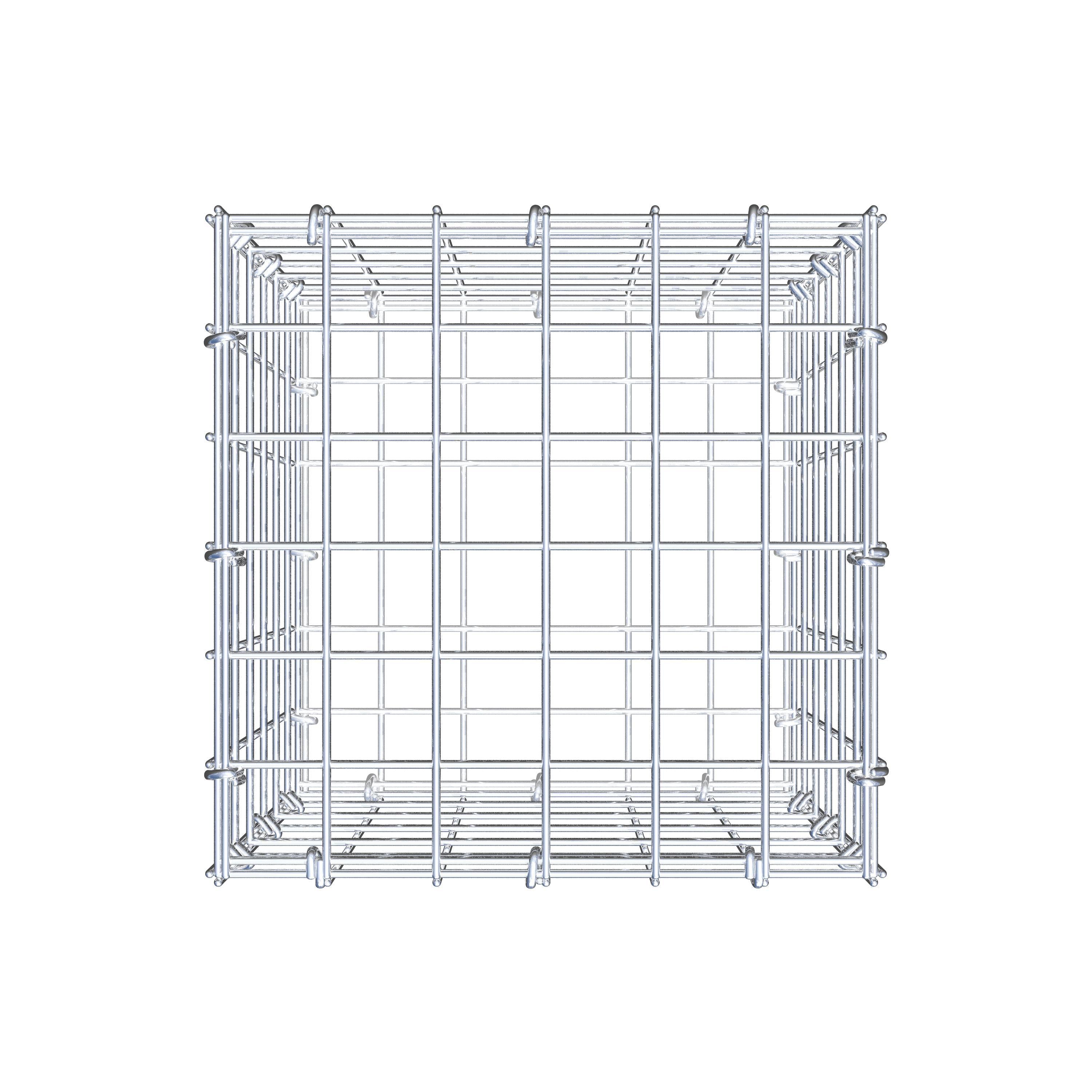 Gabione 30 cm x 30 cm x 30 cm (L x H x T), Maschenweite 5 cm x 5 cm, C-Ring