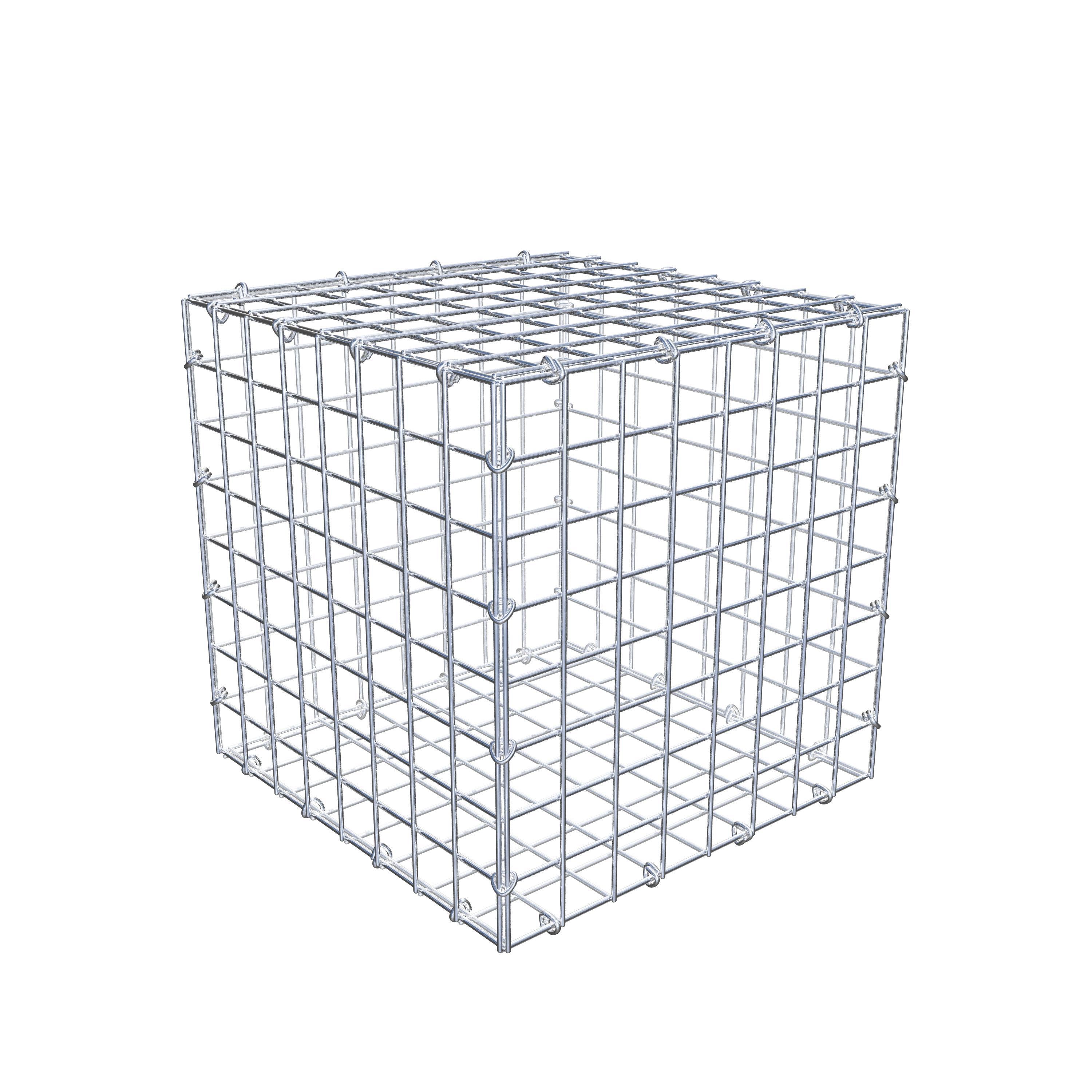 Gabion 40 cm x 40 cm x 40 cm (L x H x P), maillage 5 cm x 5 cm, anneau en C