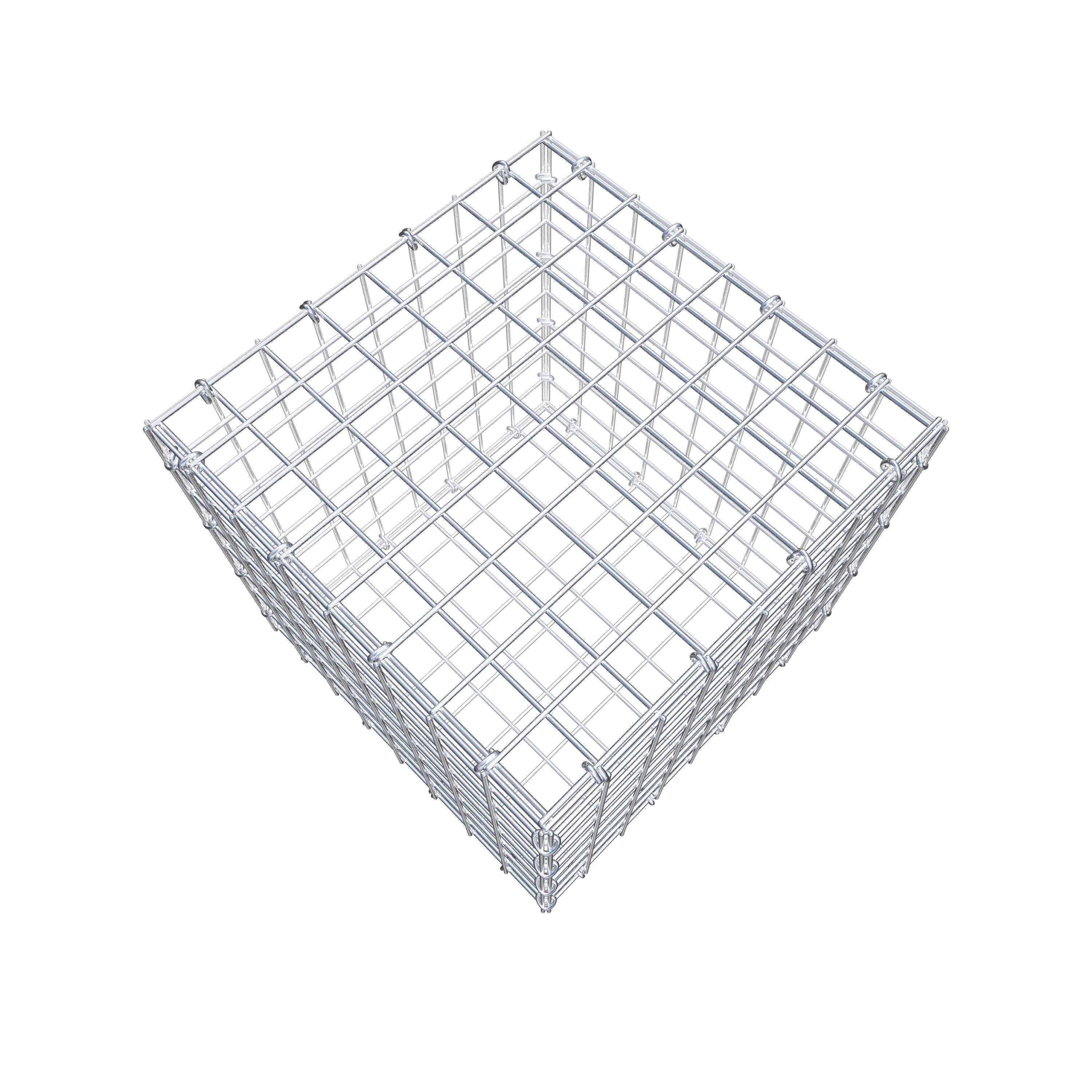 Gabion 40 cm x 40 cm x 40 cm (L x H x P), maillage 5 cm x 5 cm, anneau en C