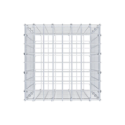 Gabion 40 cm x 40 cm x 40 cm (L x H x P), mailles 5 cm x 5 cm, anneau en C