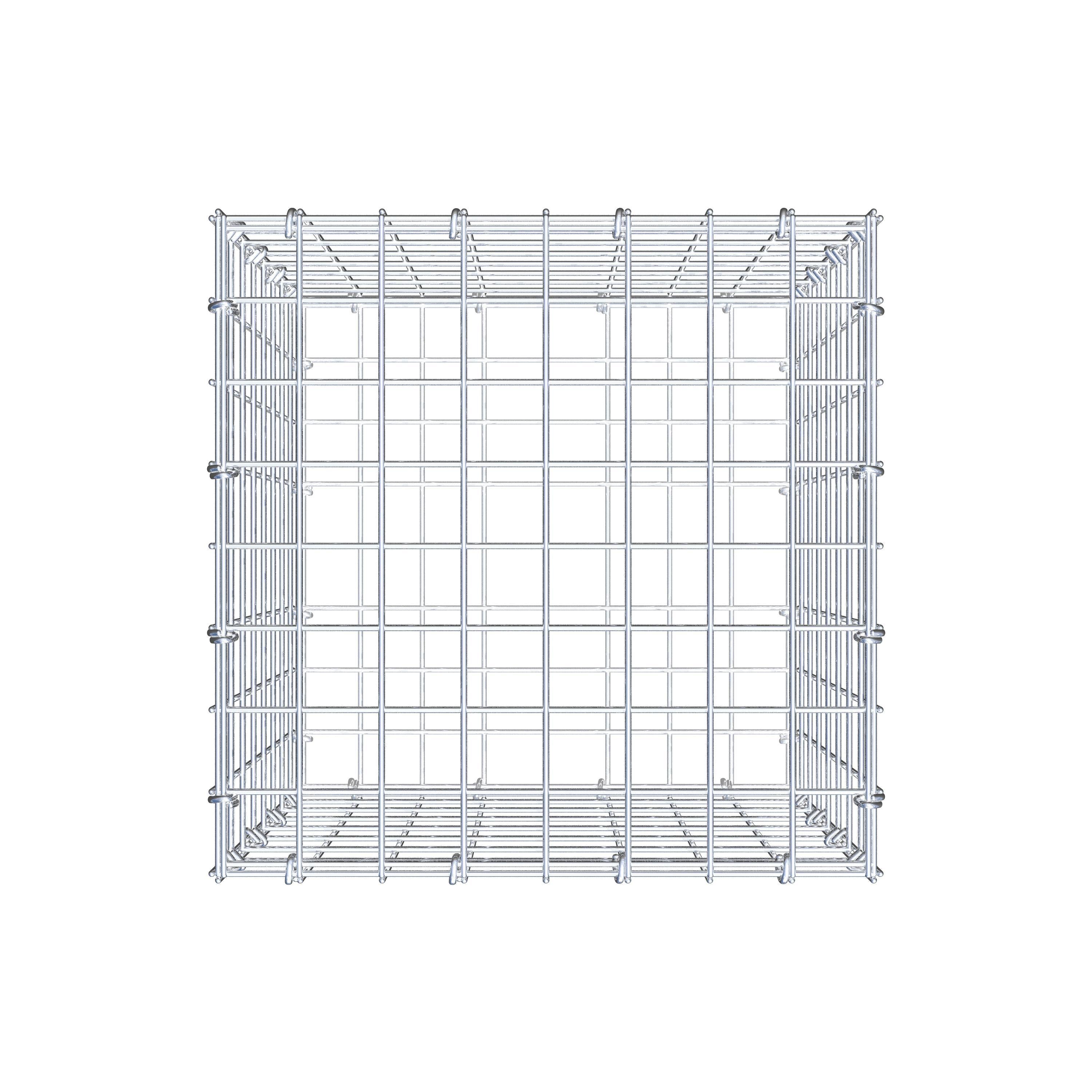 Gabion 40 cm x 40 cm x 40 cm (L x H x P), maillage 5 cm x 5 cm, anneau en C