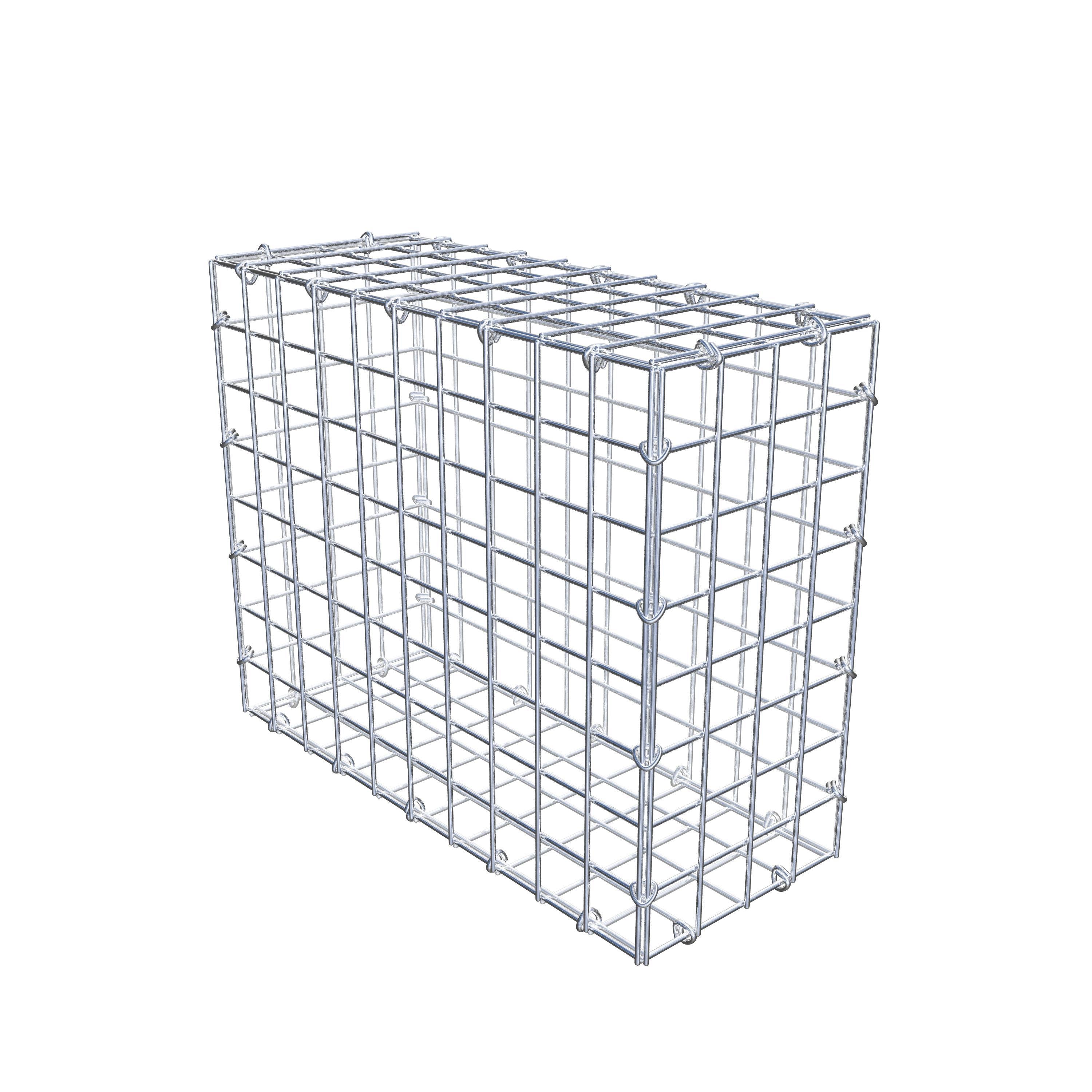 Gabion 50 cm x 40 cm x 20 cm (L x H x P), maillage 5 cm x 5 cm, anneau en C