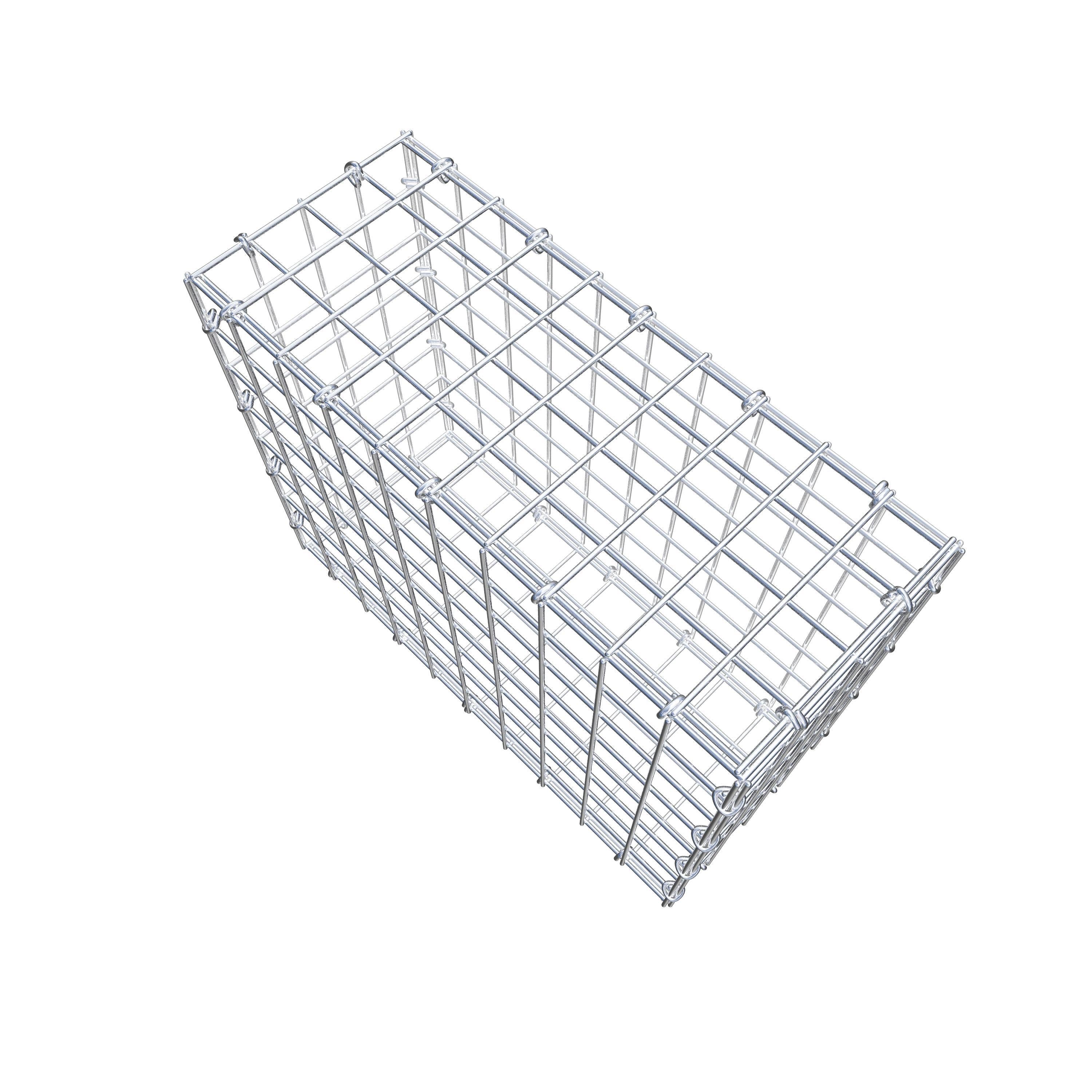 Gabion 50 cm x 40 cm x 20 cm (L x H x P), maillage 5 cm x 5 cm, anneau en C