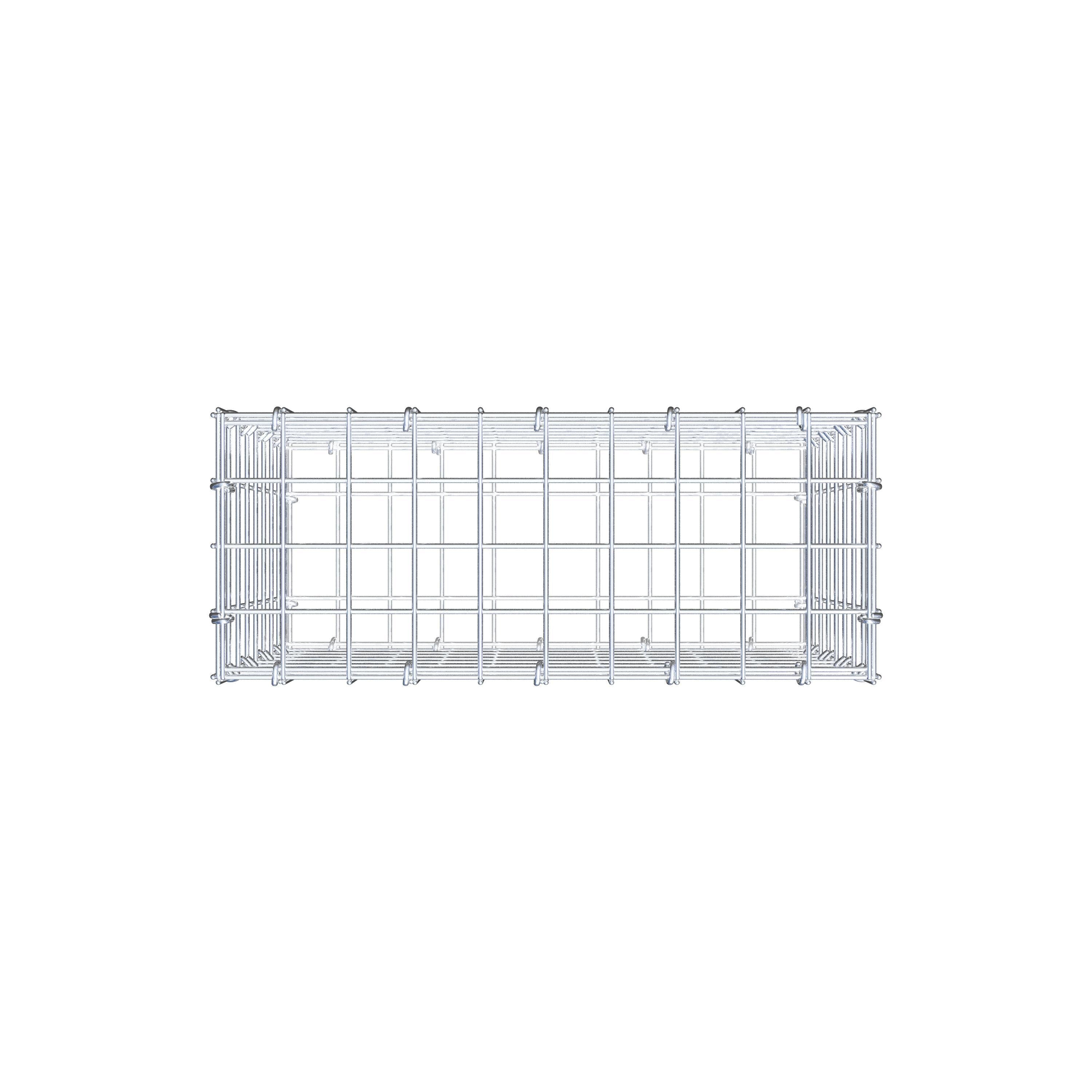 Gabion 50 cm x 40 cm x 20 cm (L x H x P), maillage 5 cm x 5 cm, anneau en C