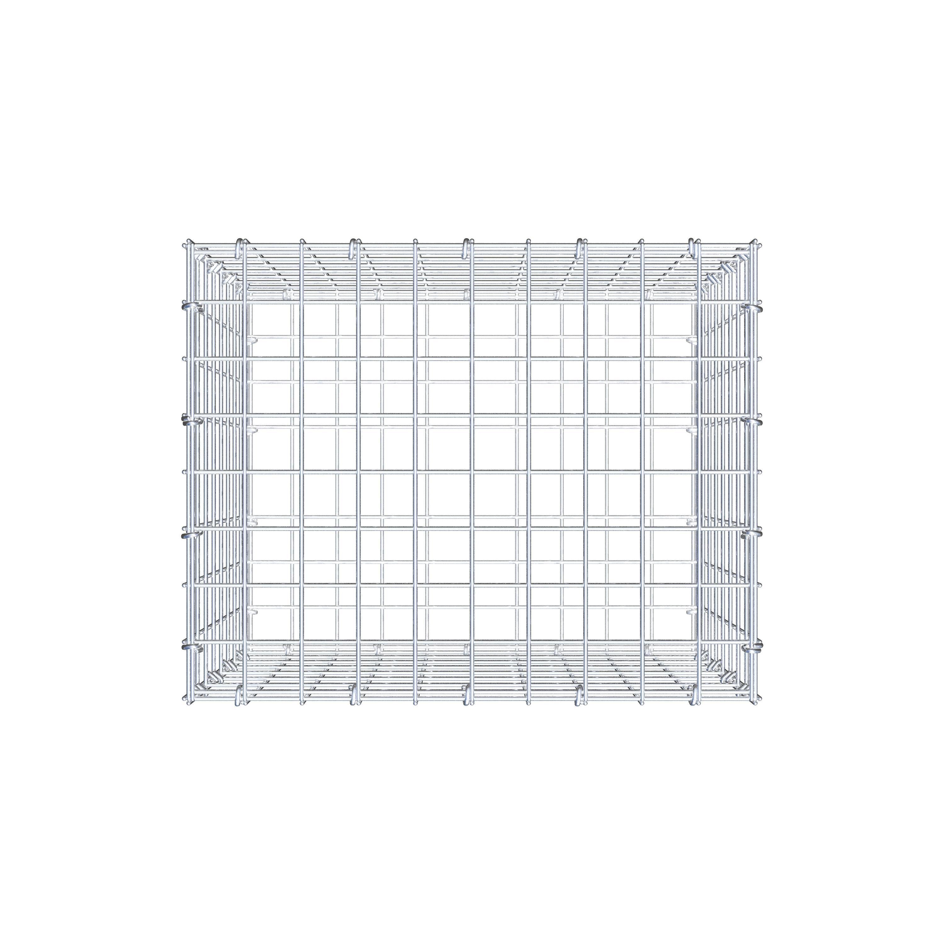 Gabion 50 cm x 40 cm x 40 cm (L x H x P), maillage 5 cm x 5 cm, anneau en C