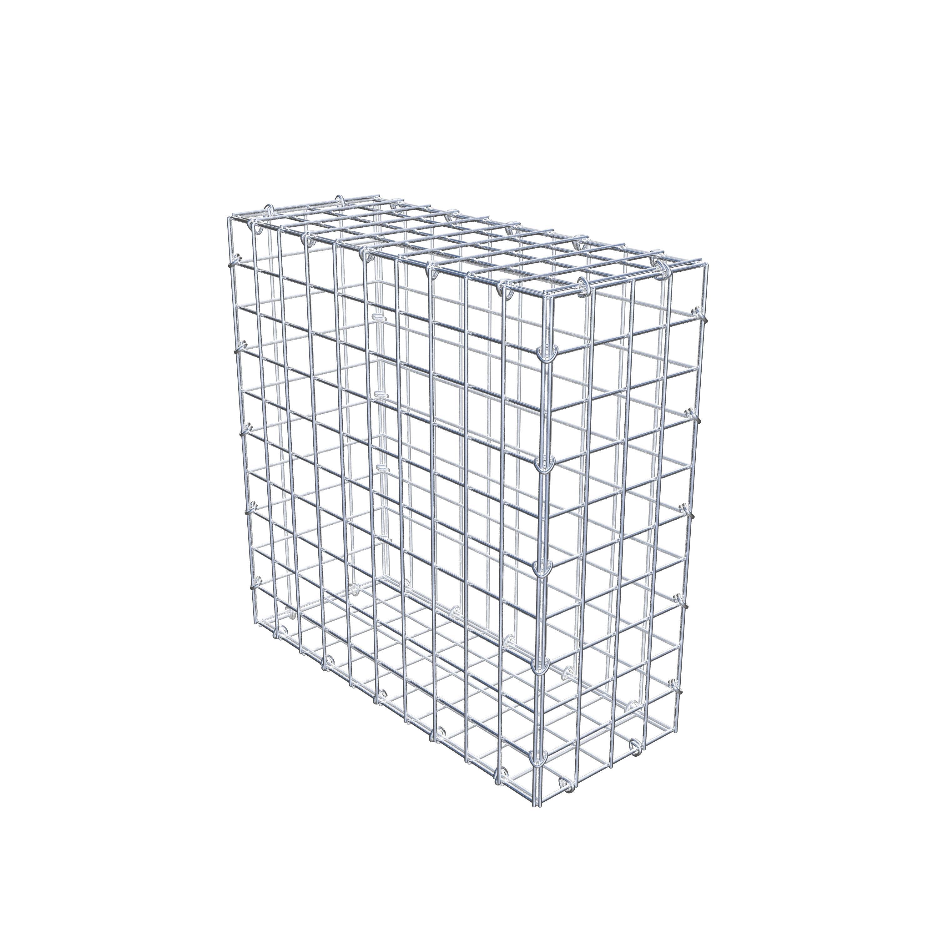 Gabion 50 cm x 50 cm x 20 cm (L x H x P), maillage 5 cm x 5 cm, anneau en C