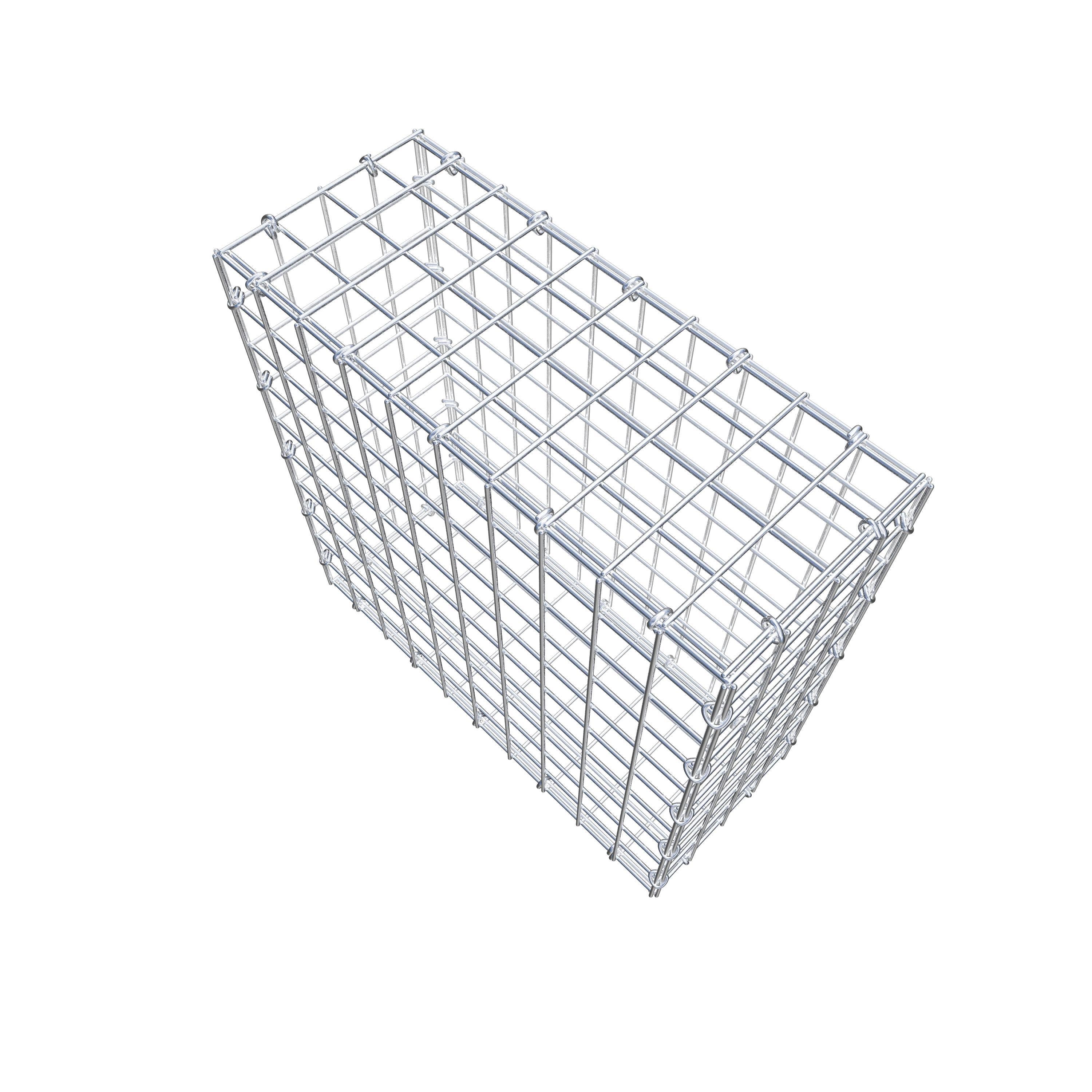 Gabion 50 cm x 50 cm x 20 cm (L x H x P), maillage 5 cm x 5 cm, anneau en C