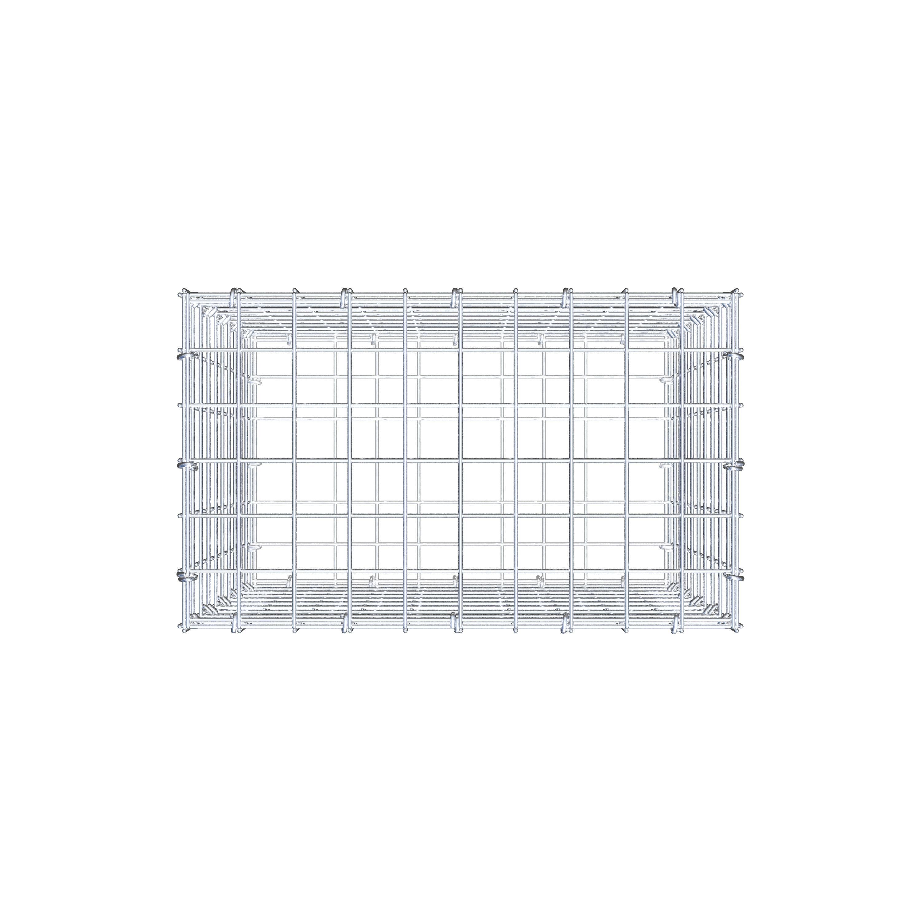 Gabion 50 cm x 50 cm x 30 cm (L x H x P), maillage 5 cm x 5 cm, anneau en C