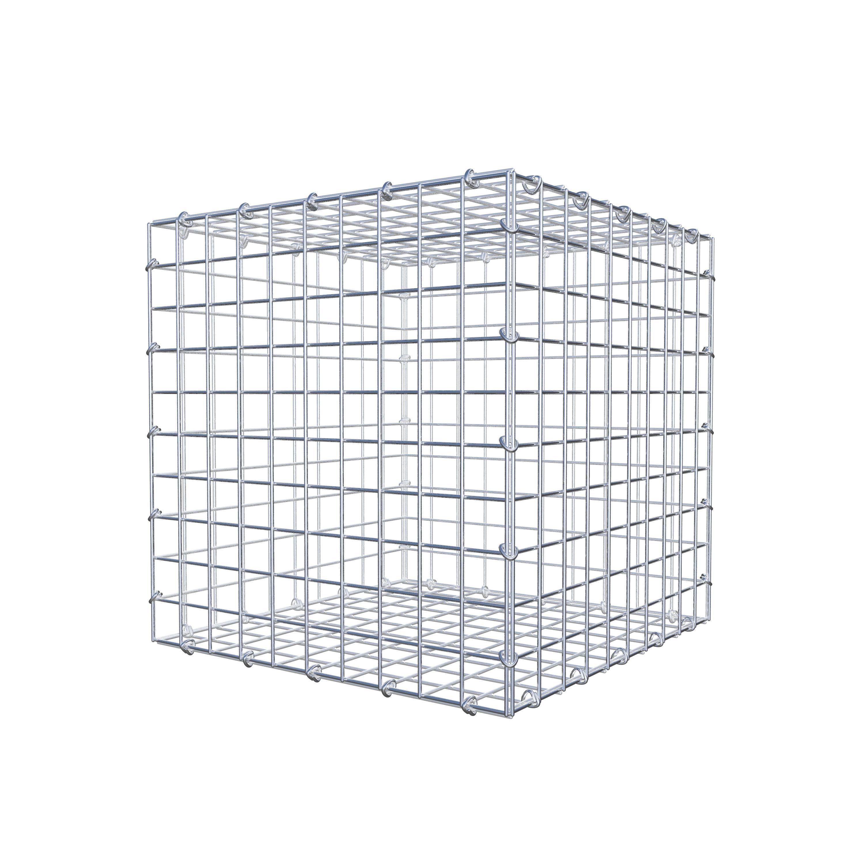 Gabion 50 cm x 50 cm x 50 cm (L x H x P), maillage 5 cm x 5 cm, anneau en C