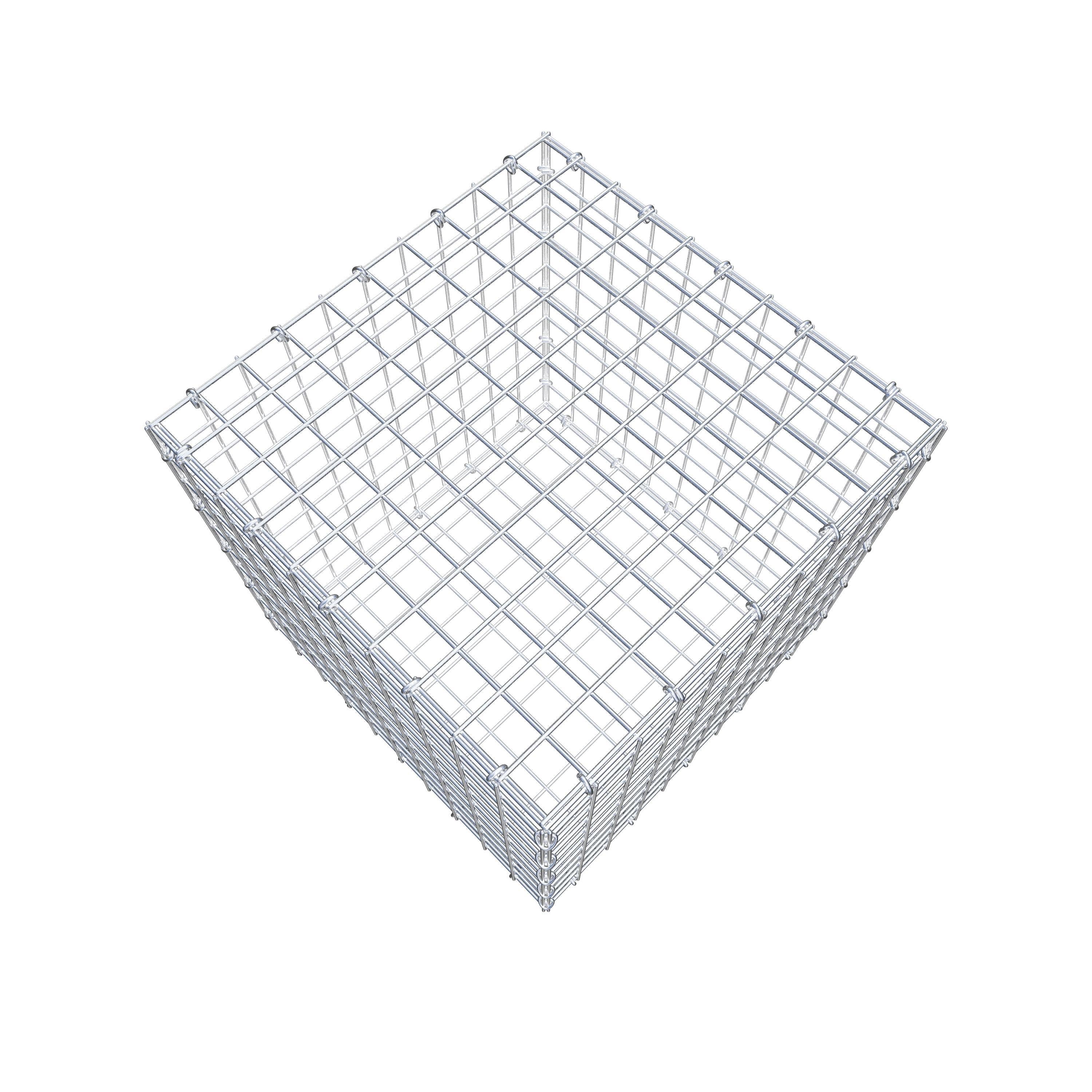 Gabion 50 cm x 50 cm x 50 cm (L x H x P), maillage 5 cm x 5 cm, anneau en C