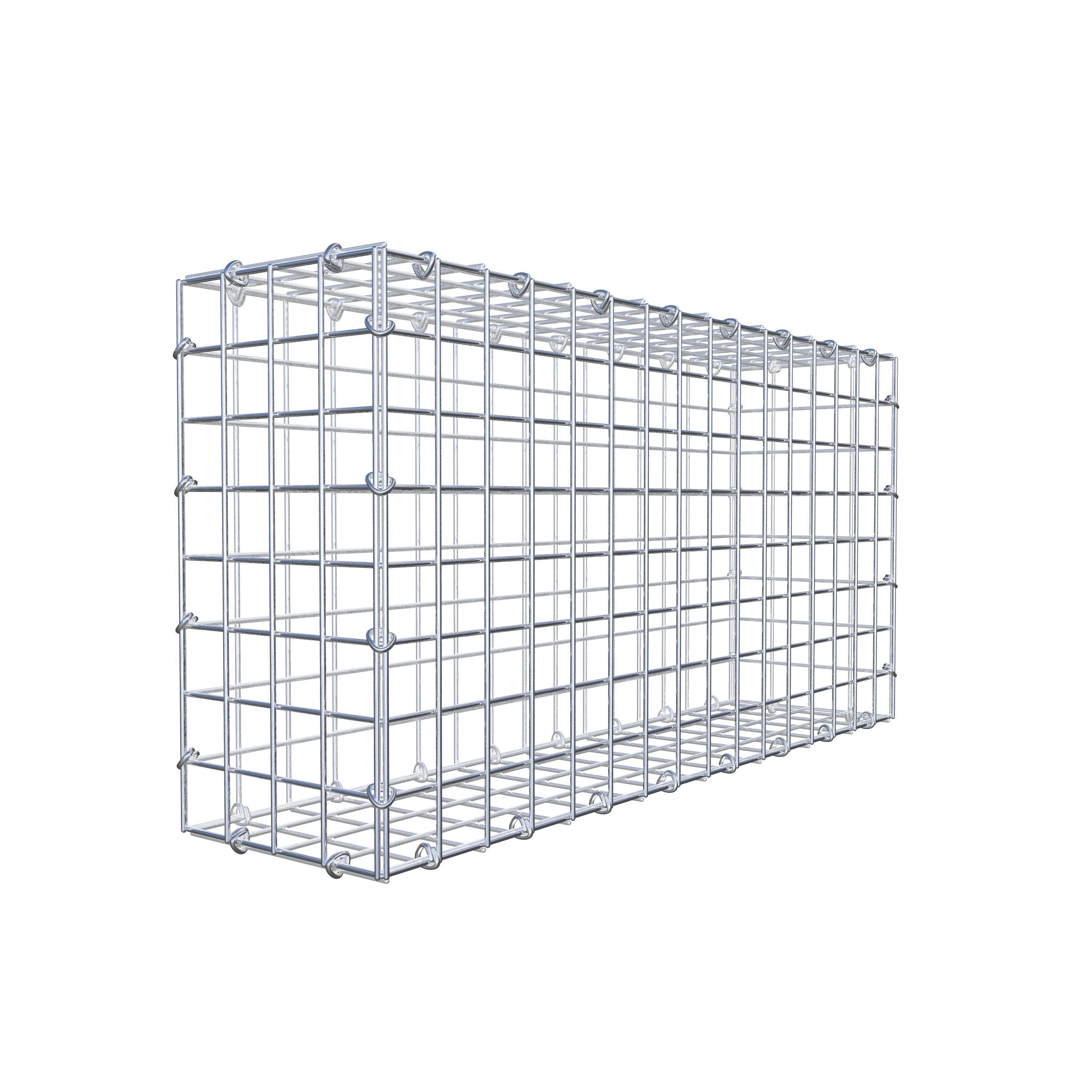 Gabion 80 cm x 40 cm x 20 cm (L x H x P), maille 5 cm x 5 cm, anneau en C