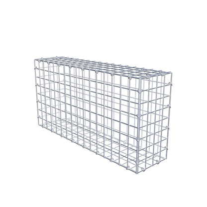 Gabion 80 cm x 40 cm x 20 cm (L x H x P), mailles 5 cm x 5 cm, anneau en C