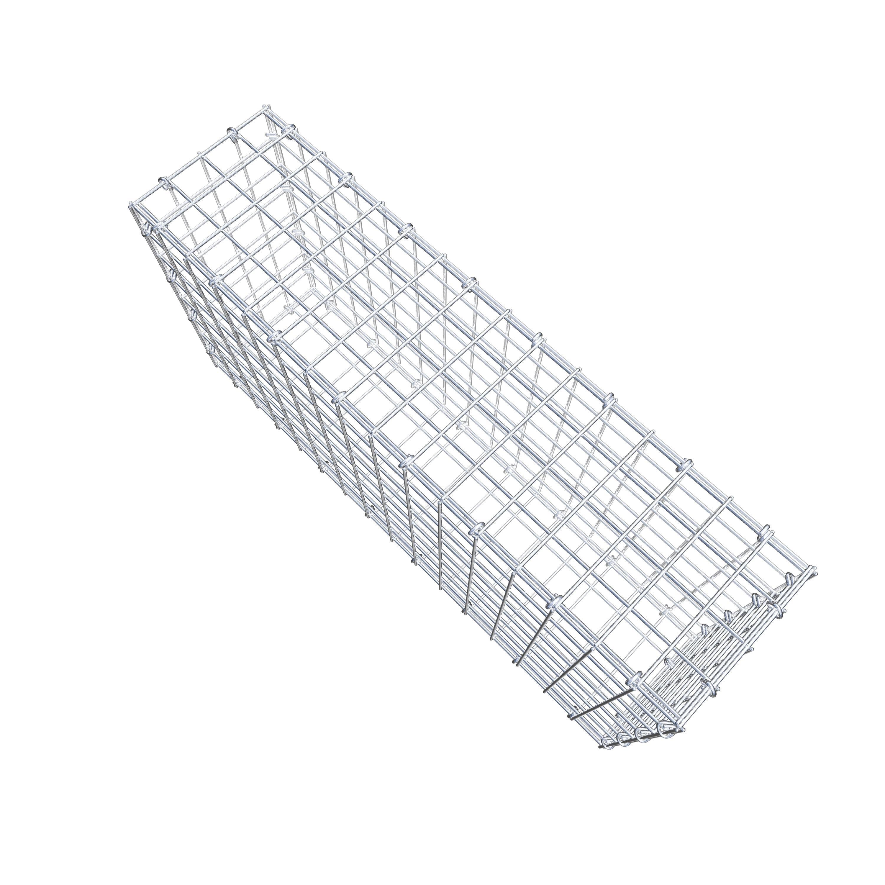 Gabion 80 cm x 40 cm x 20 cm (L x H x P), maille 5 cm x 5 cm, anneau en C