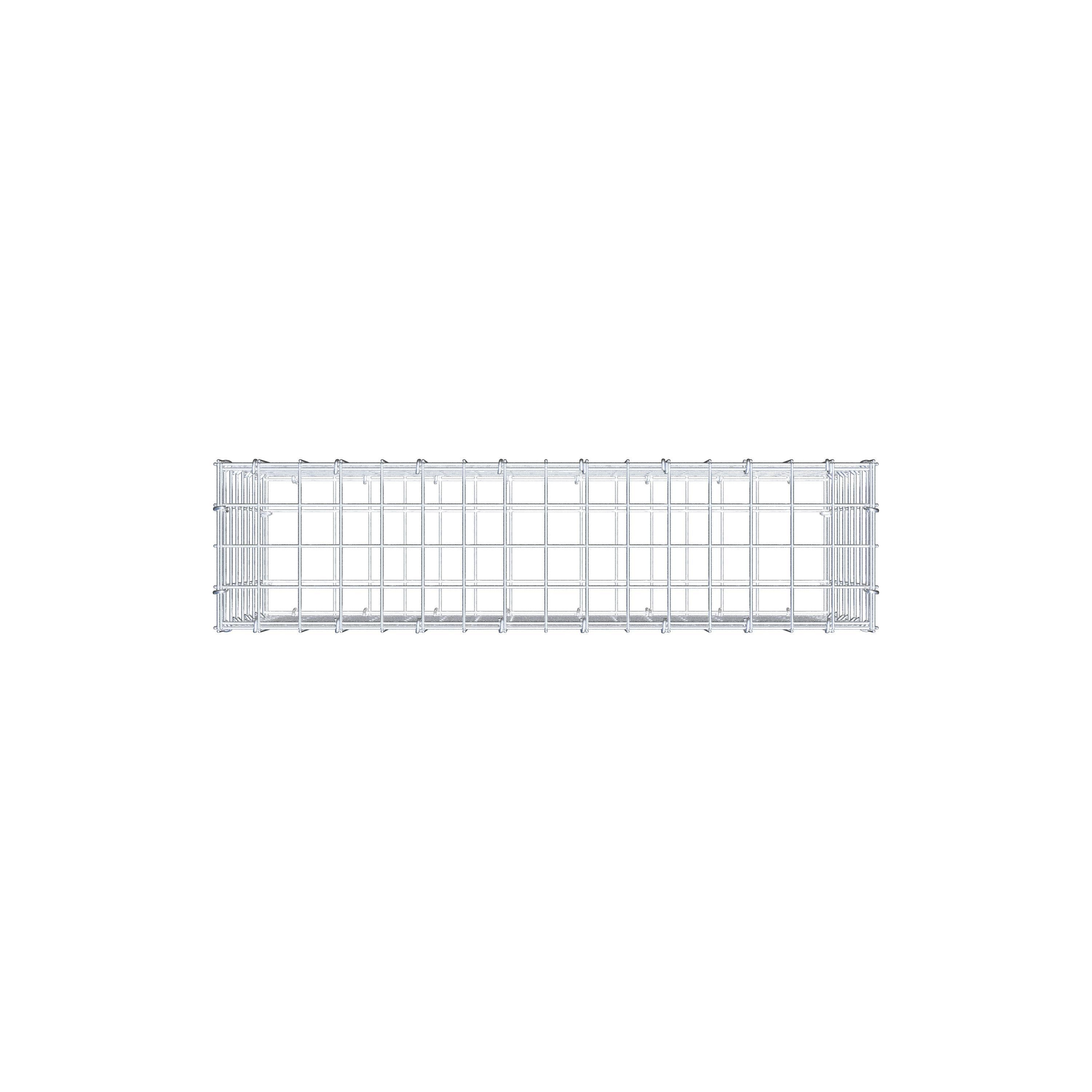 Gabion 80 cm x 40 cm x 20 cm (L x H x P), maille 5 cm x 5 cm, anneau en C