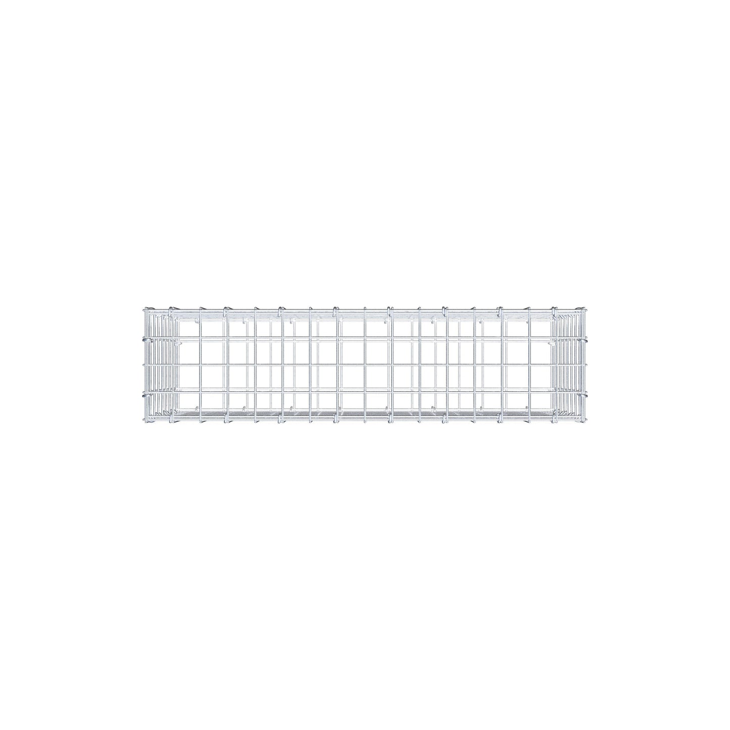 Gabion 80 cm x 40 cm x 20 cm (L x H x P), mailles 5 cm x 5 cm, anneau en C