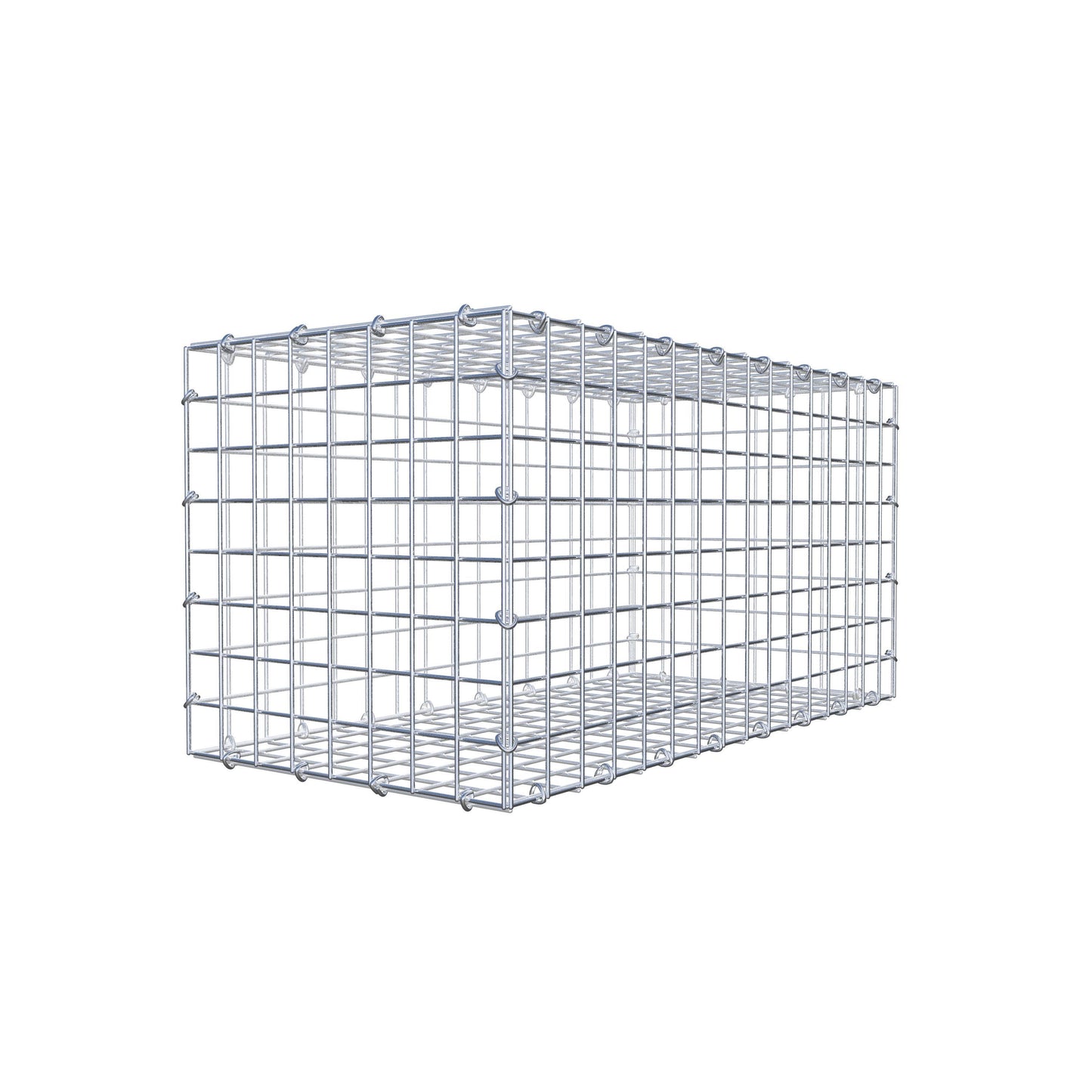 Gabion 80 cm x 40 cm x 40 cm (L x H x P), mailles 5 cm x 5 cm, anneau en C