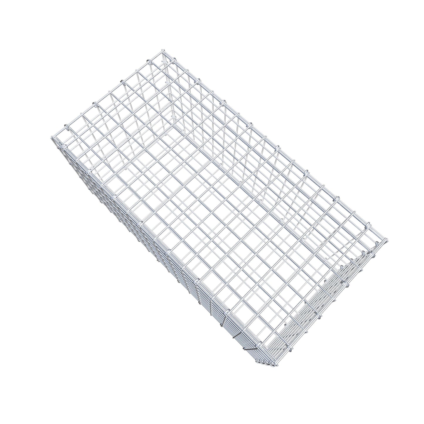 Gabion 80 cm x 40 cm x 40 cm (L x H x P), mailles 5 cm x 5 cm, anneau en C