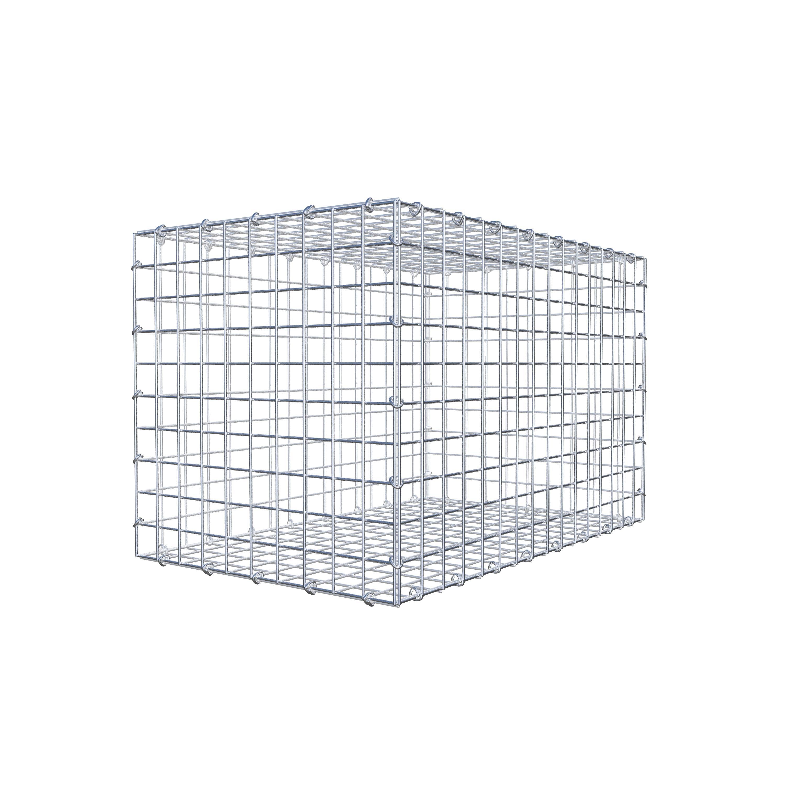 Gabion 80 cm x 50 cm x 50 cm (L x H x P), maillage 5 cm x 5 cm, anneau en C