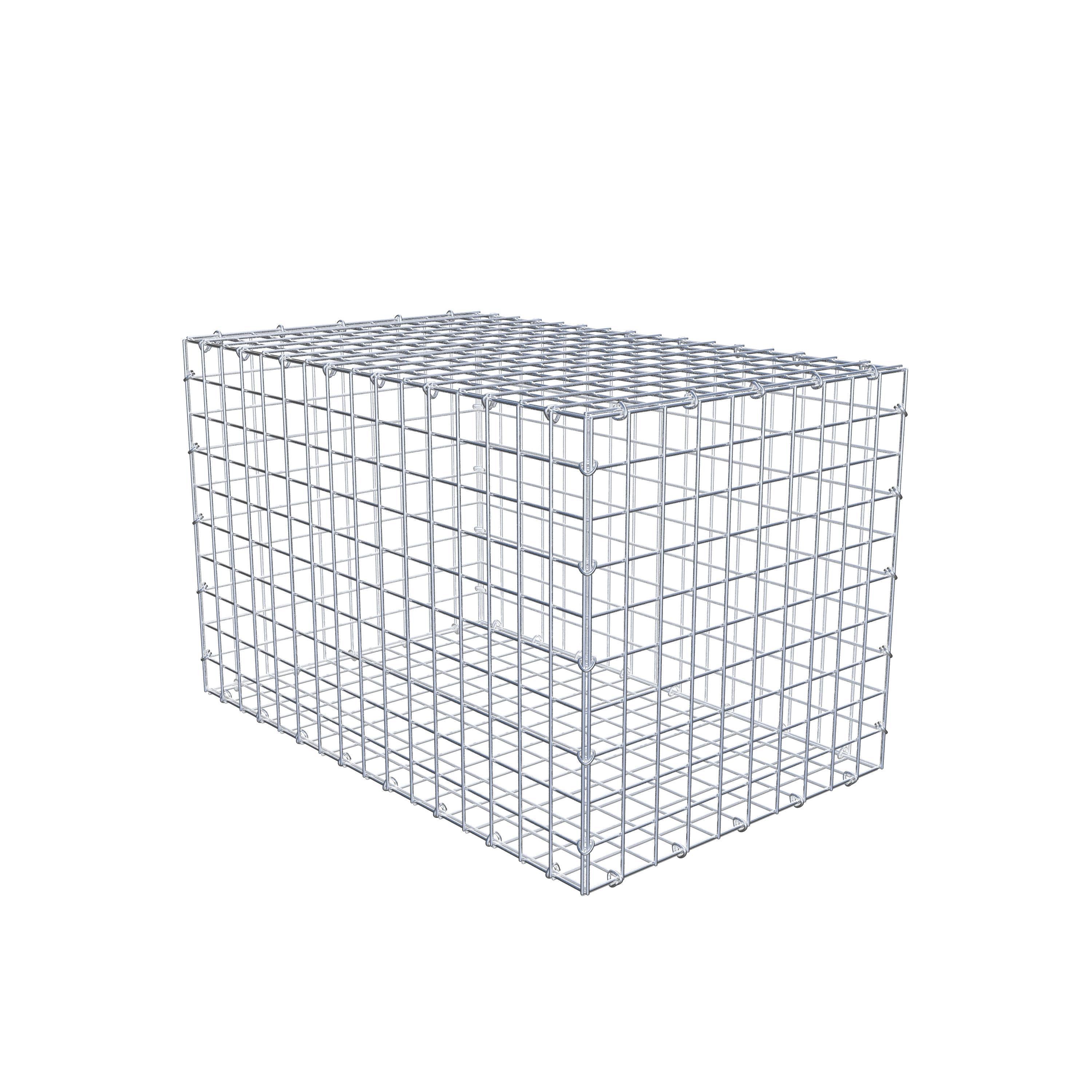 Gabion 80 cm x 50 cm x 50 cm (L x H x P), maillage 5 cm x 5 cm, anneau en C