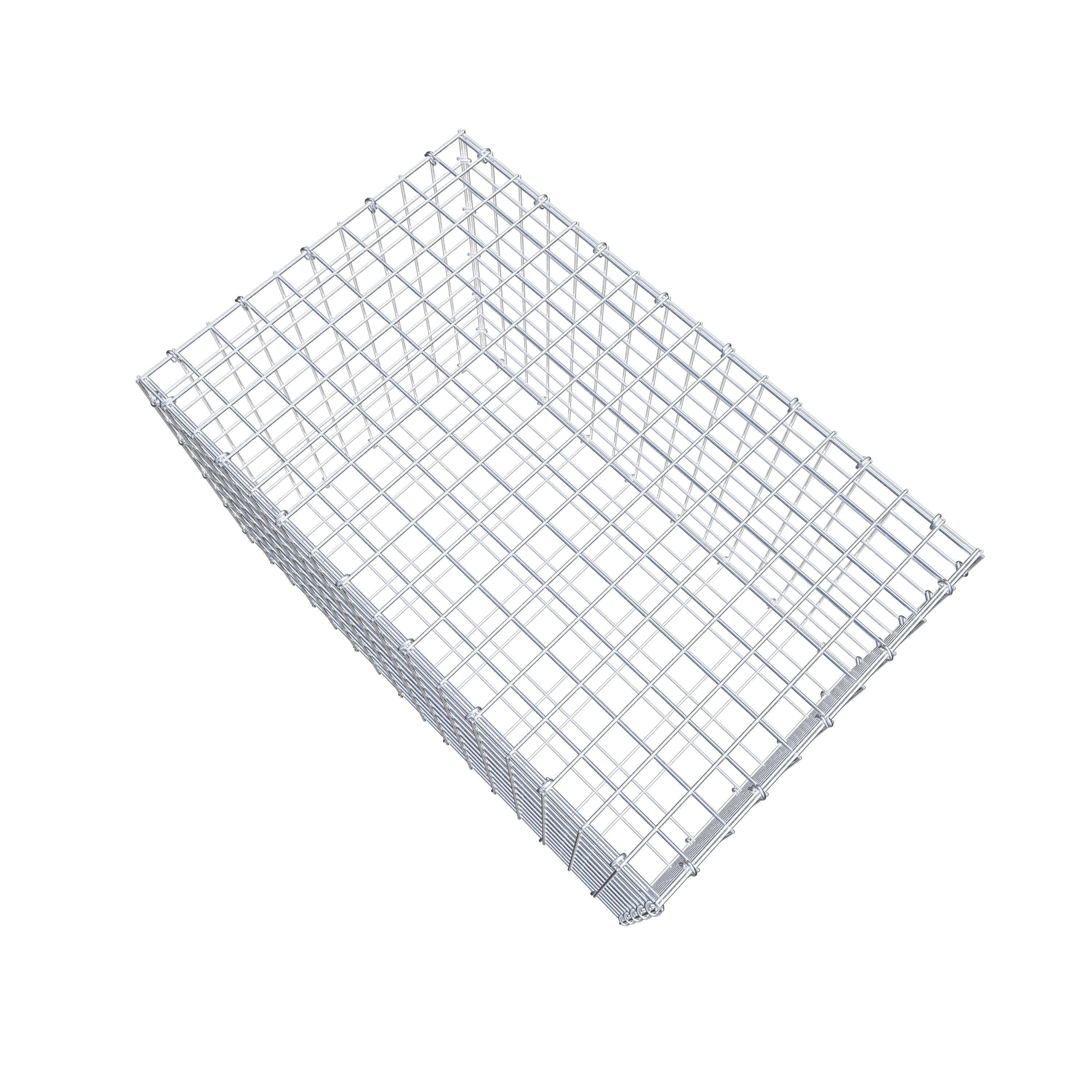 Gabion 80 cm x 50 cm x 50 cm (L x H x P), maillage 5 cm x 5 cm, anneau en C