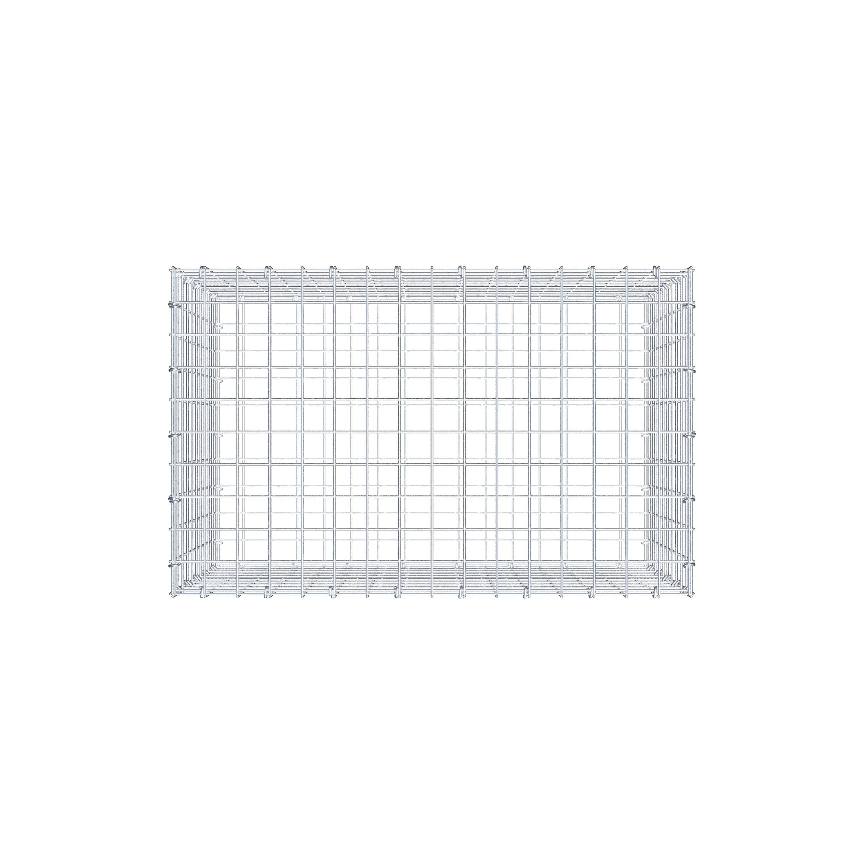 Gabion 80 cm x 50 cm x 50 cm (L x H x P), maillage 5 cm x 5 cm, anneau en C