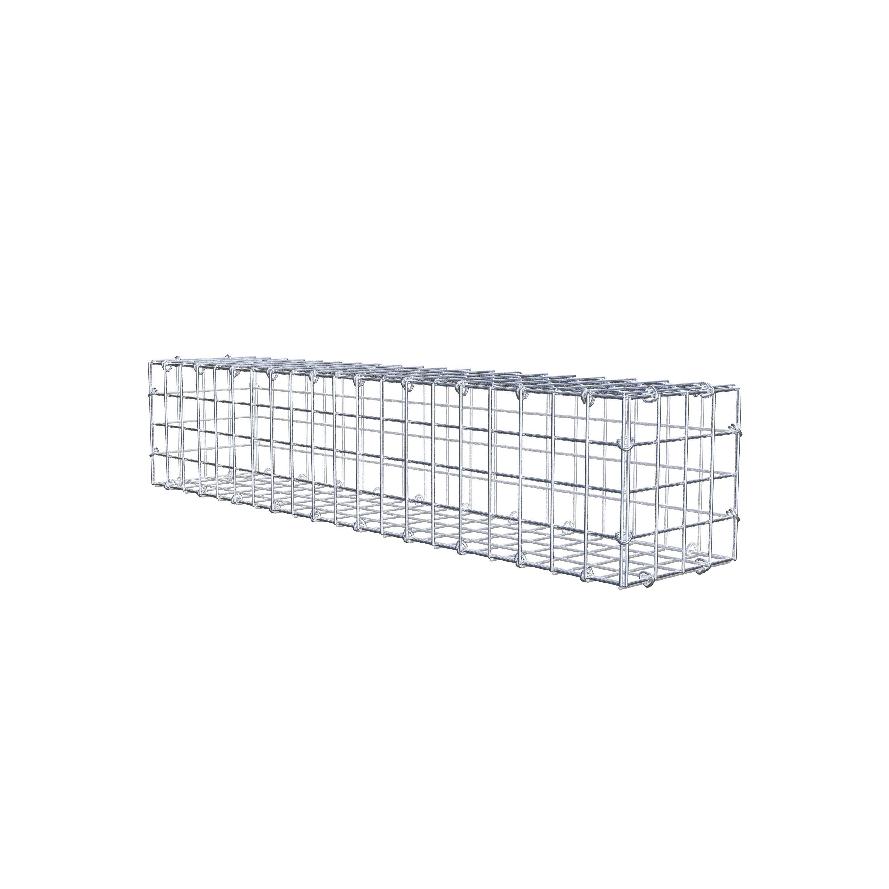 Gabion 100 cm x 20 cm x 20 cm (L x H x P), maille 5 cm x 5 cm, anneau en C