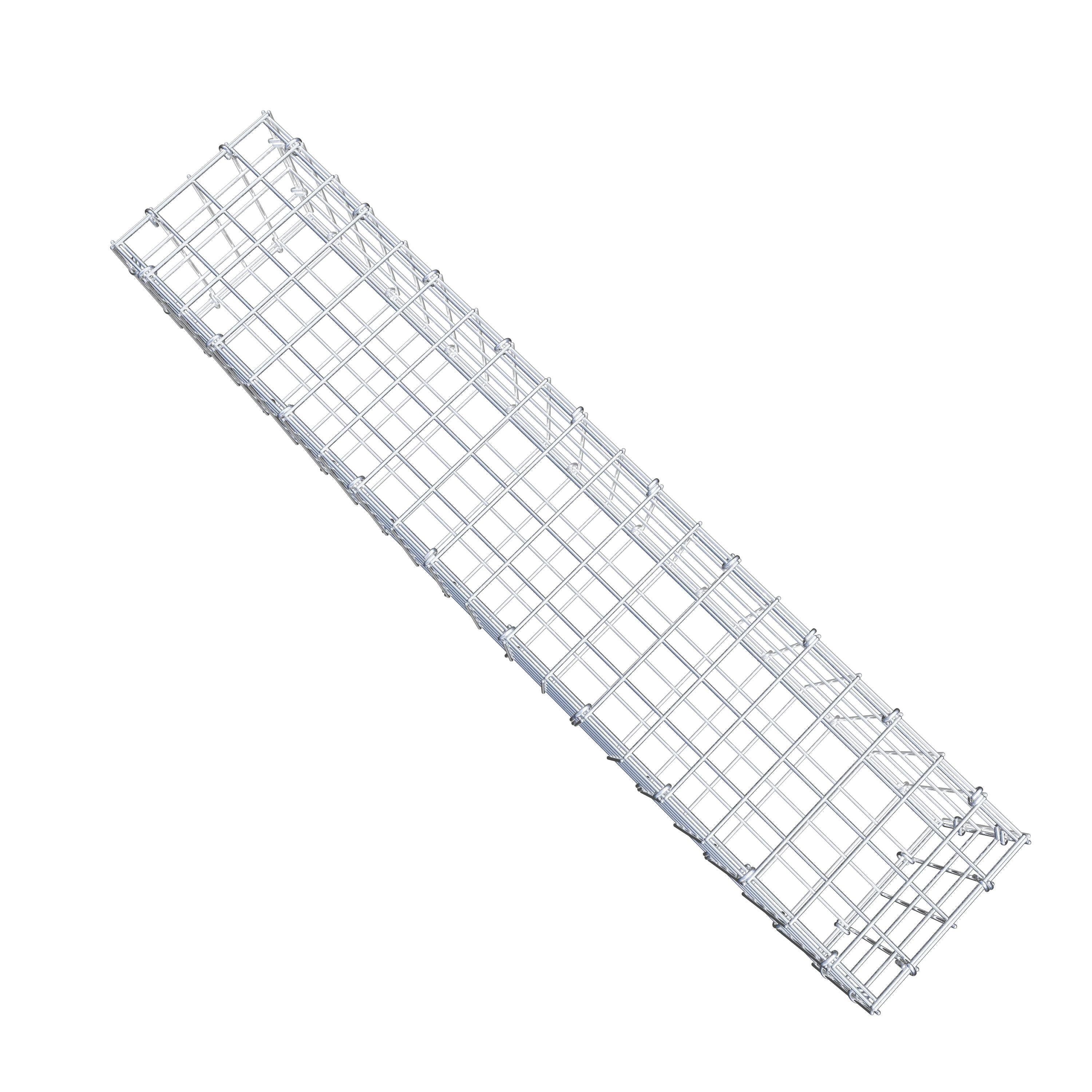 Gabion 100 cm x 20 cm x 20 cm (L x H x P), maille 5 cm x 5 cm, anneau en C