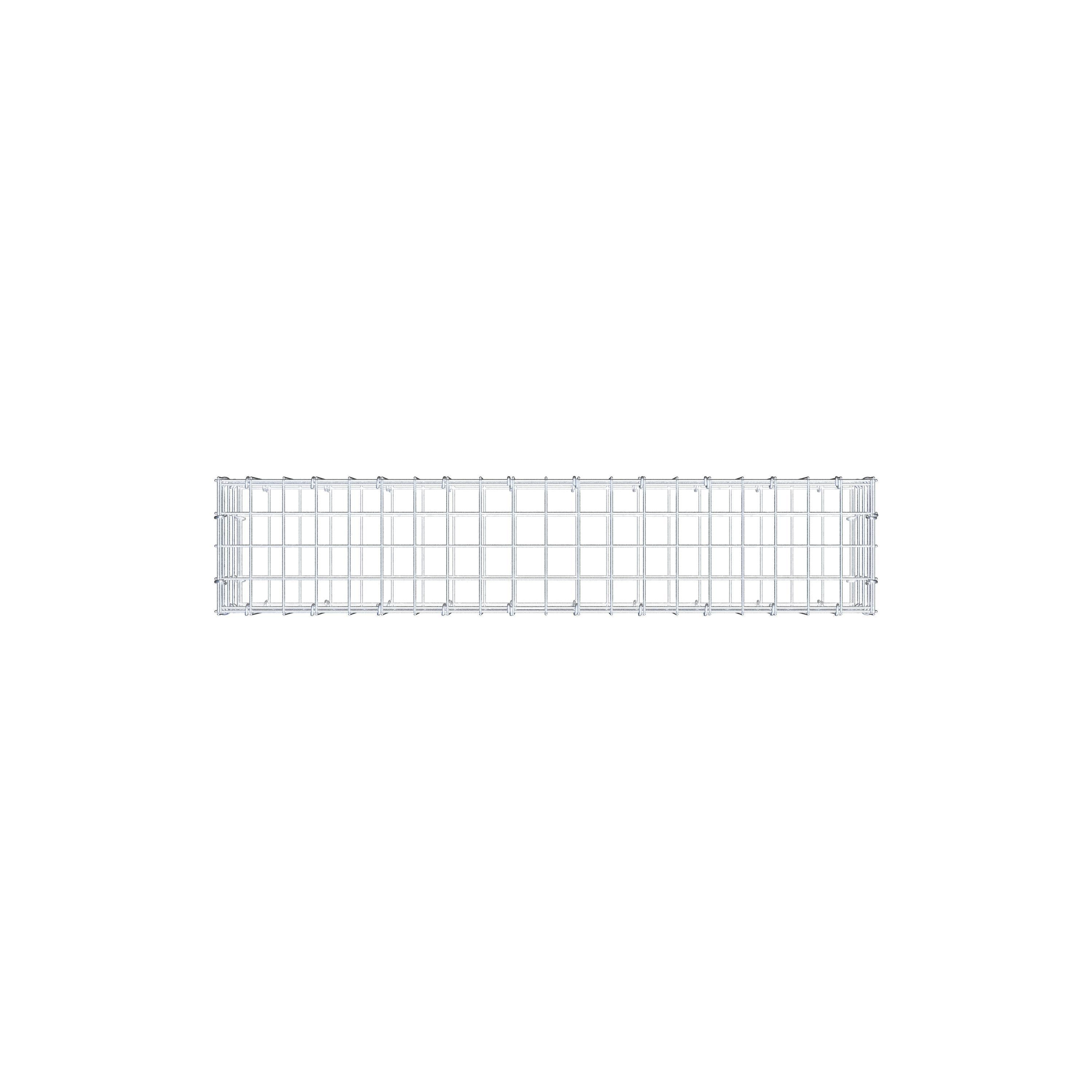 Gabion 100 cm x 20 cm x 20 cm (L x H x P), maille 5 cm x 5 cm, anneau en C