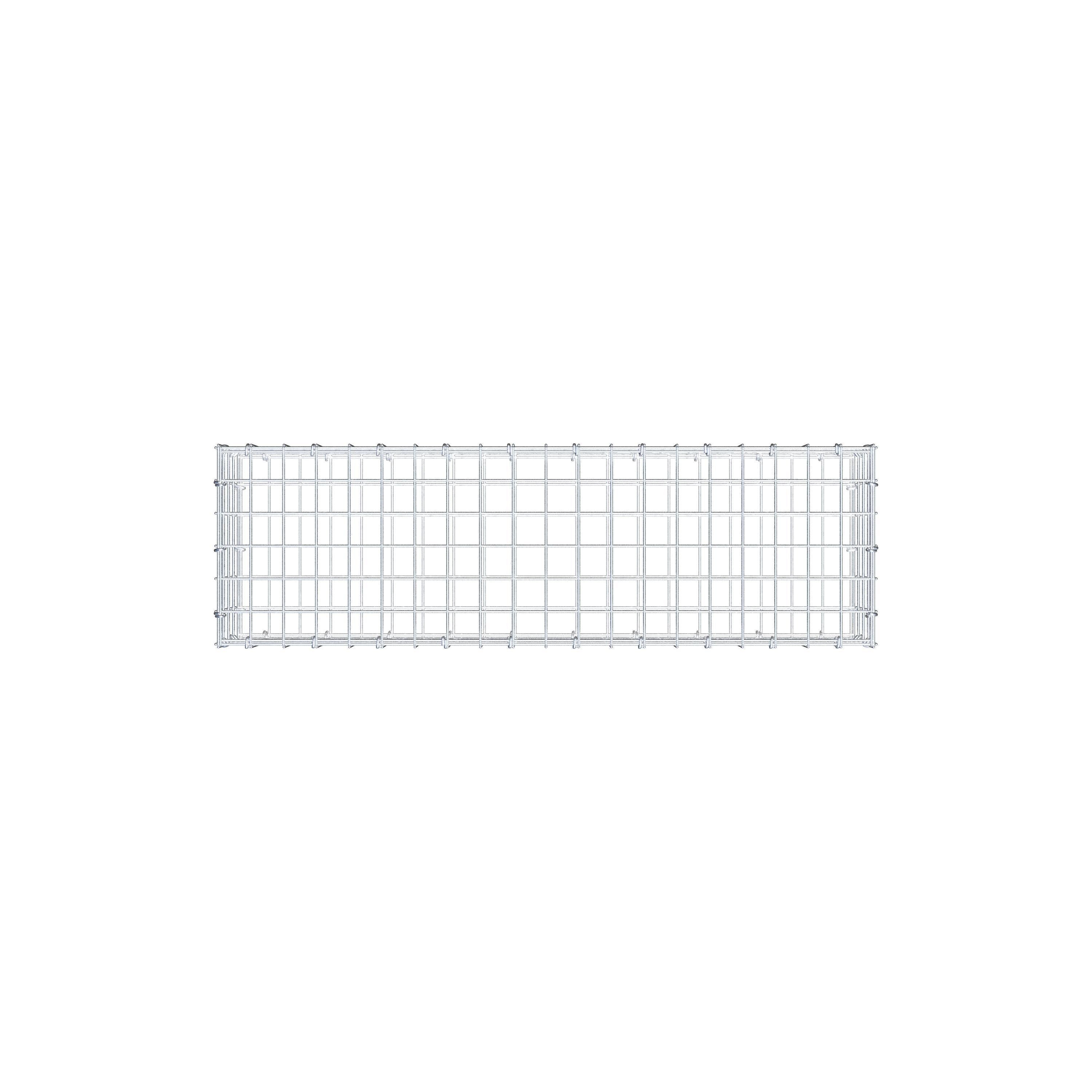 Gabion 100 cm x 20 cm x 30 cm (L x H x P), maille 5 cm x 5 cm, anneau en C