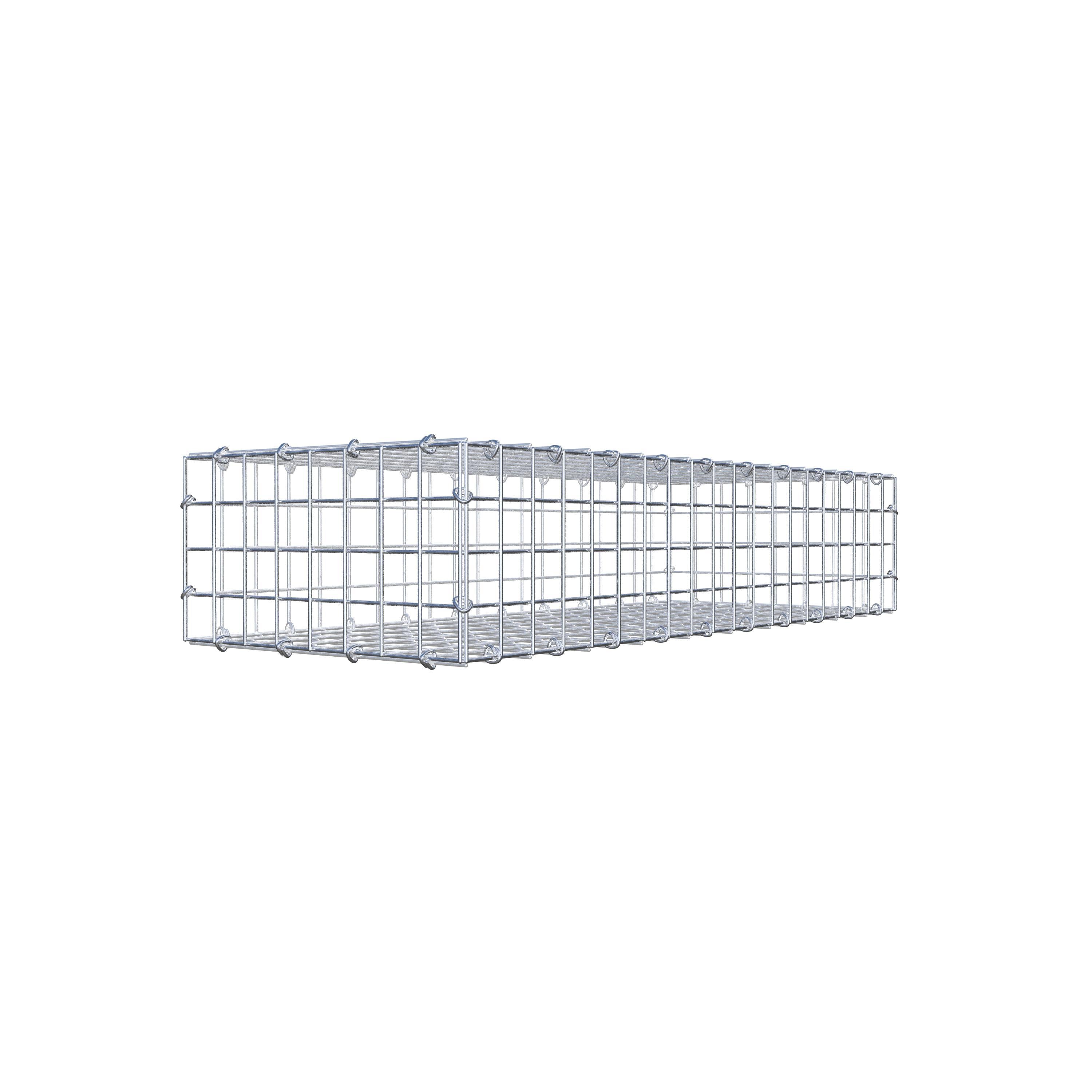 Gabion 100 cm x 20 cm x 40 cm (L x H x P), maille 5 cm x 5 cm, anneau en C