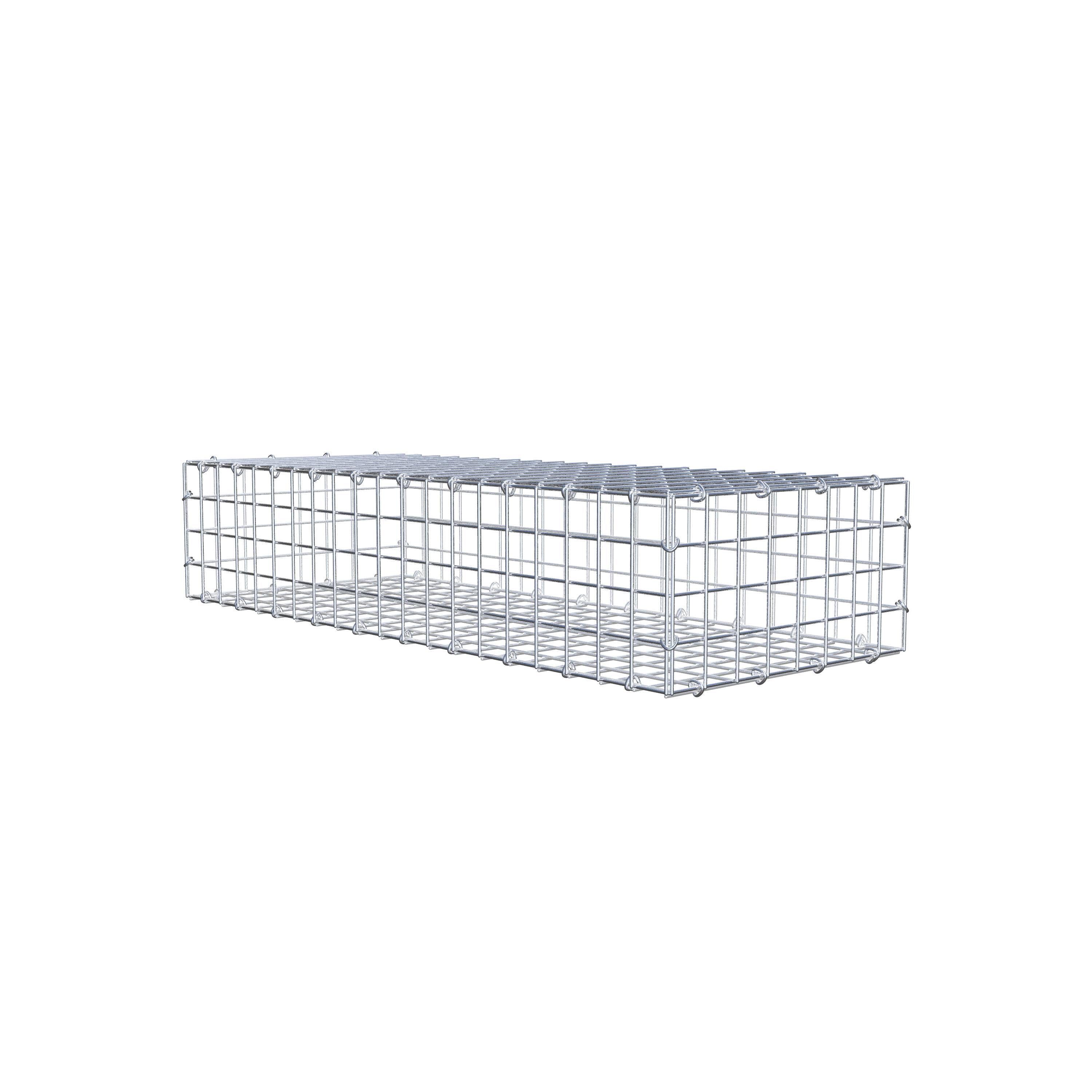 Gabion 100 cm x 20 cm x 40 cm (L x H x P), maille 5 cm x 5 cm, anneau en C