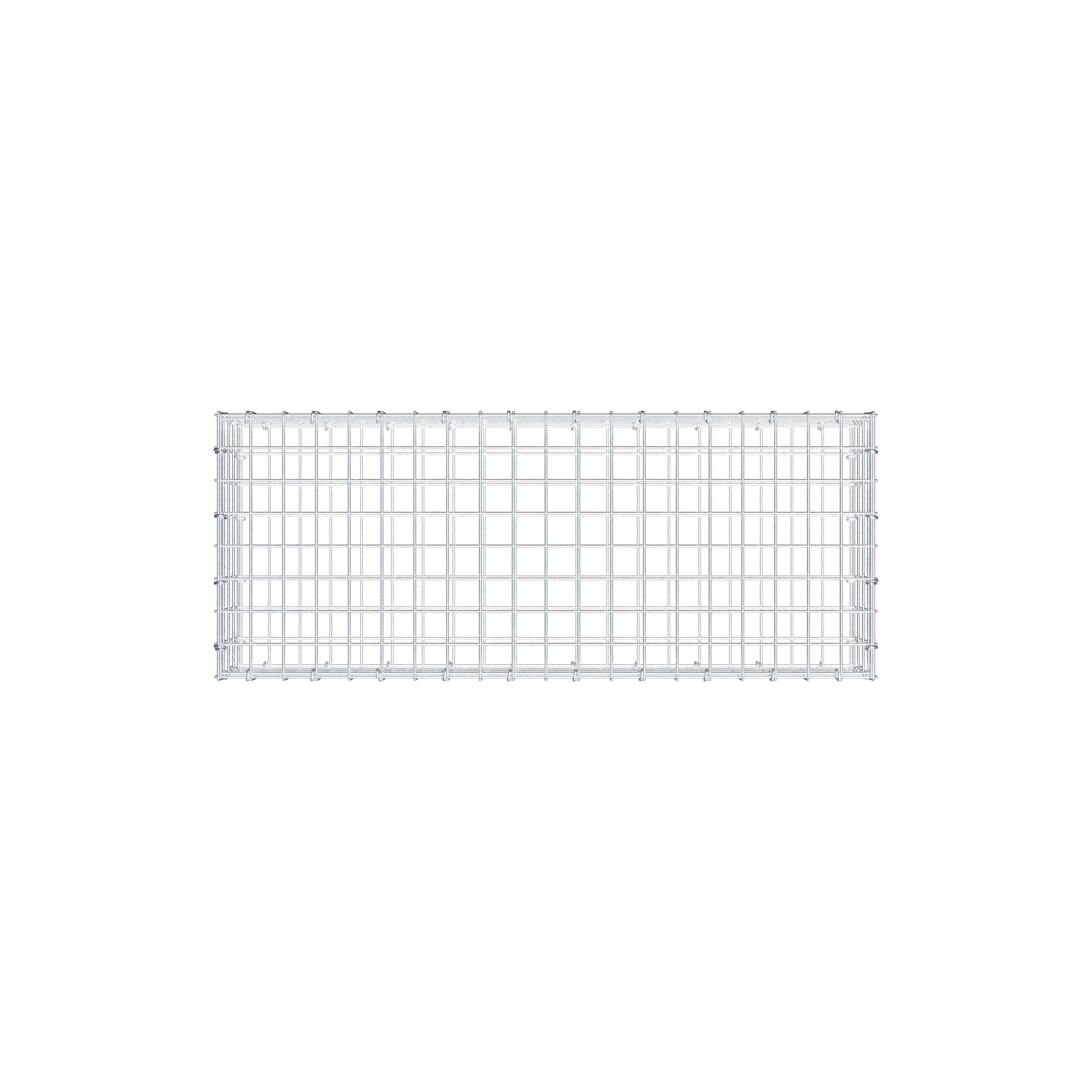 Gabion 100 cm x 20 cm x 40 cm (L x H x P), maille 5 cm x 5 cm, anneau en C