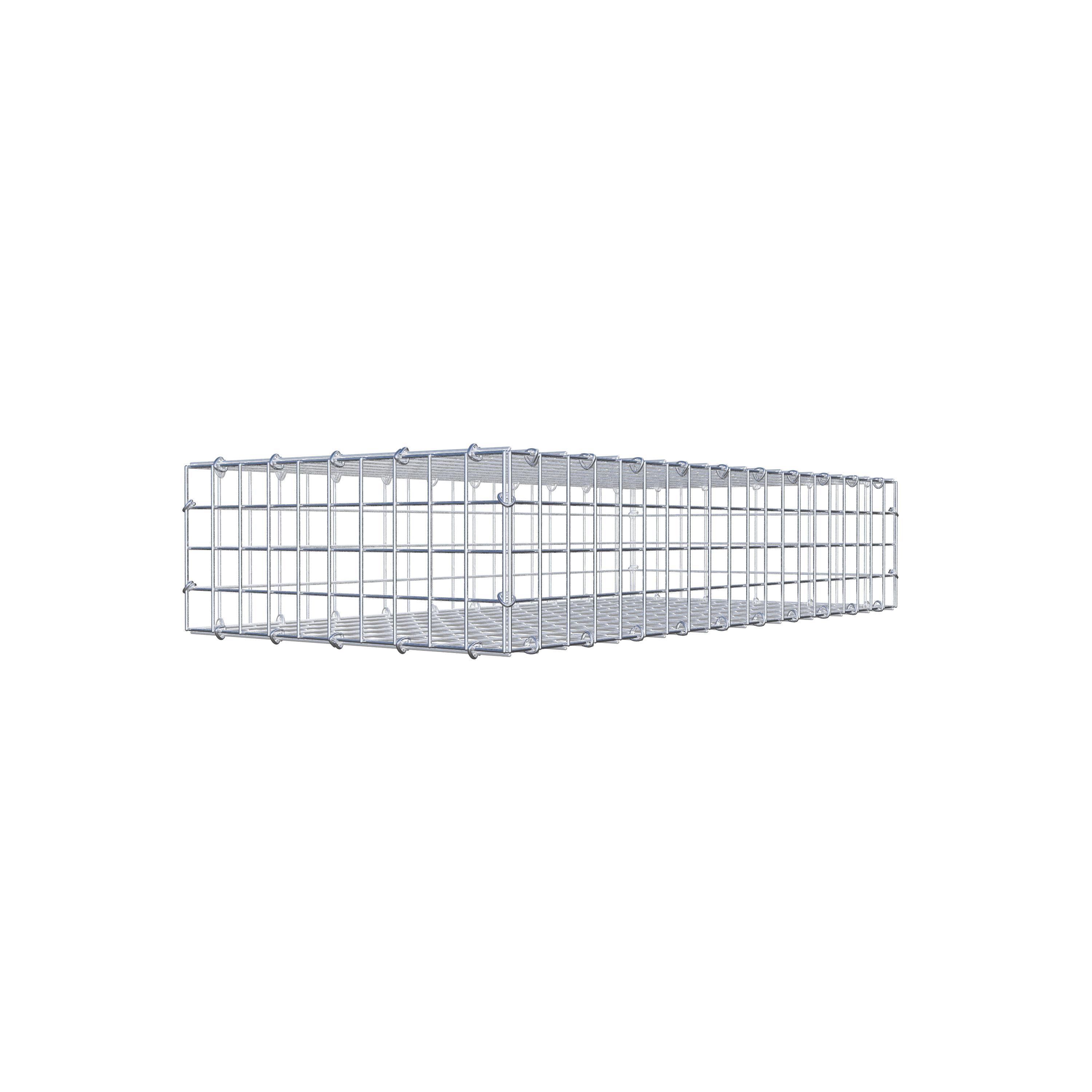 Gabion 100 cm x 20 cm x 50 cm (L x H x P), maille 5 cm x 5 cm, anneau en C