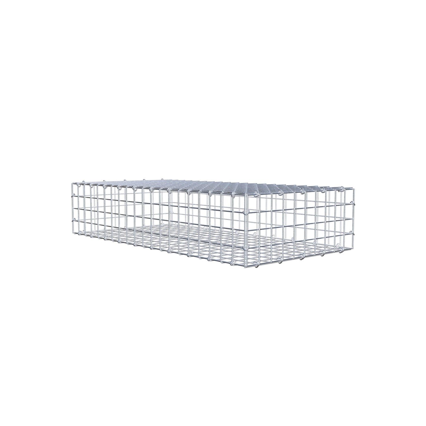 Gabion 100 cm x 20 cm x 50 cm (L x H x D), mesh size 5 cm x 5 cm, C-ring