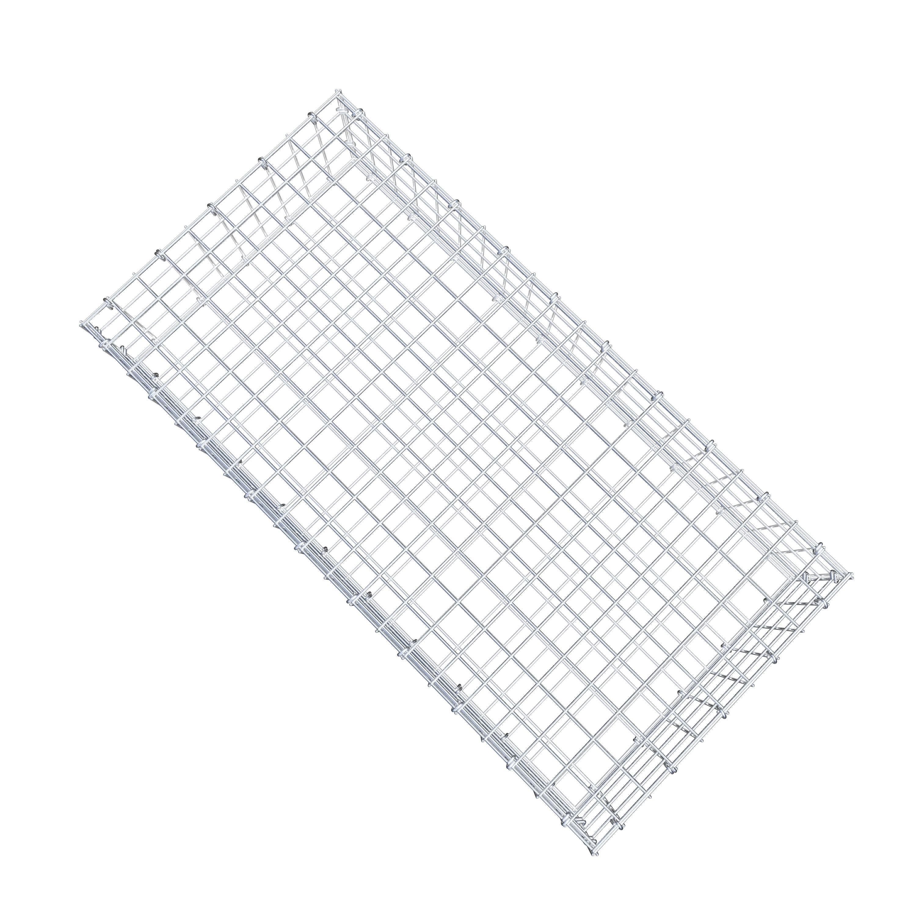 Gabion 100 cm x 20 cm x 50 cm (L x H x P), maille 5 cm x 5 cm, anneau en C