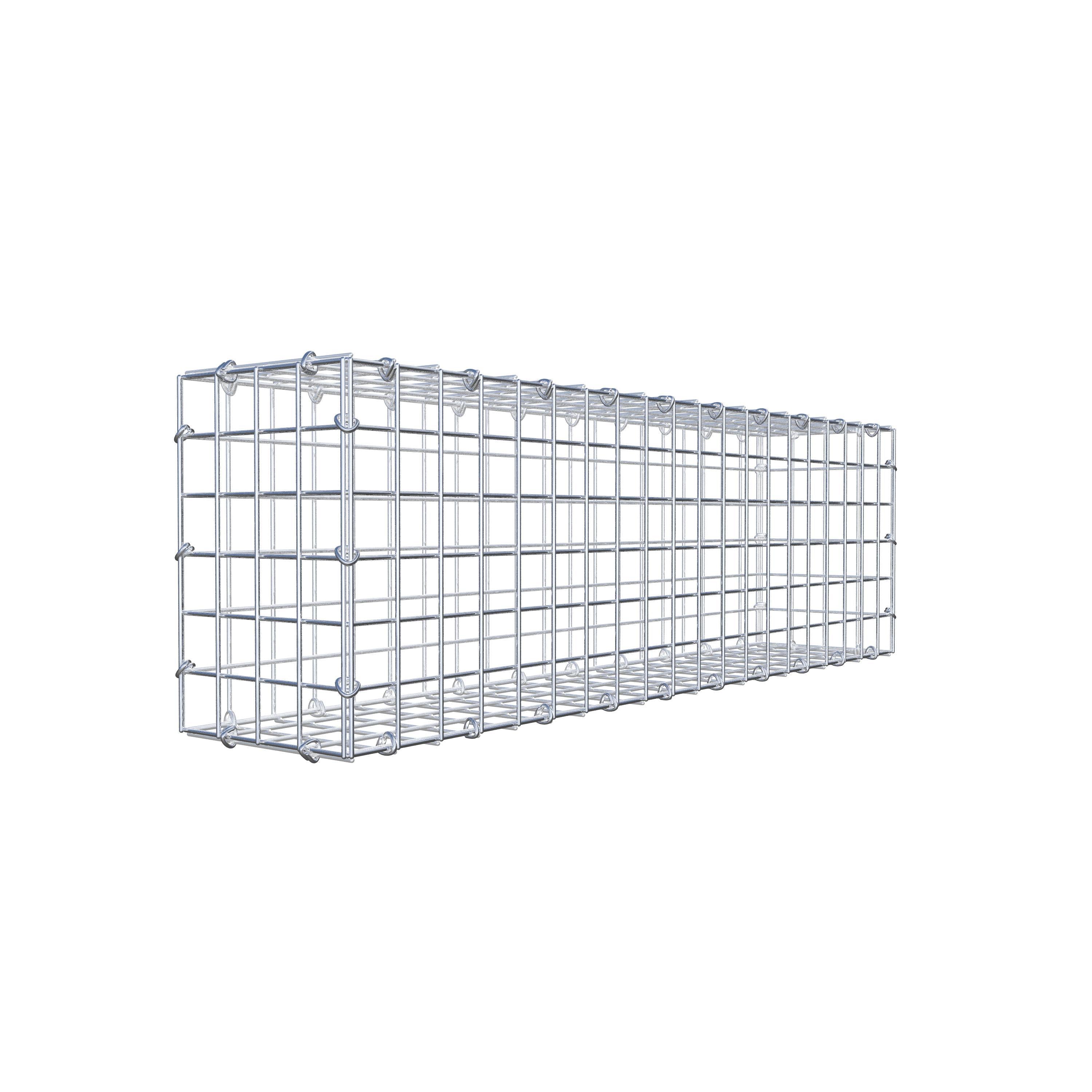 Gabion 100 cm x 30 cm x 20 cm (L x H x P), maille 5 cm x 5 cm, anneau en C