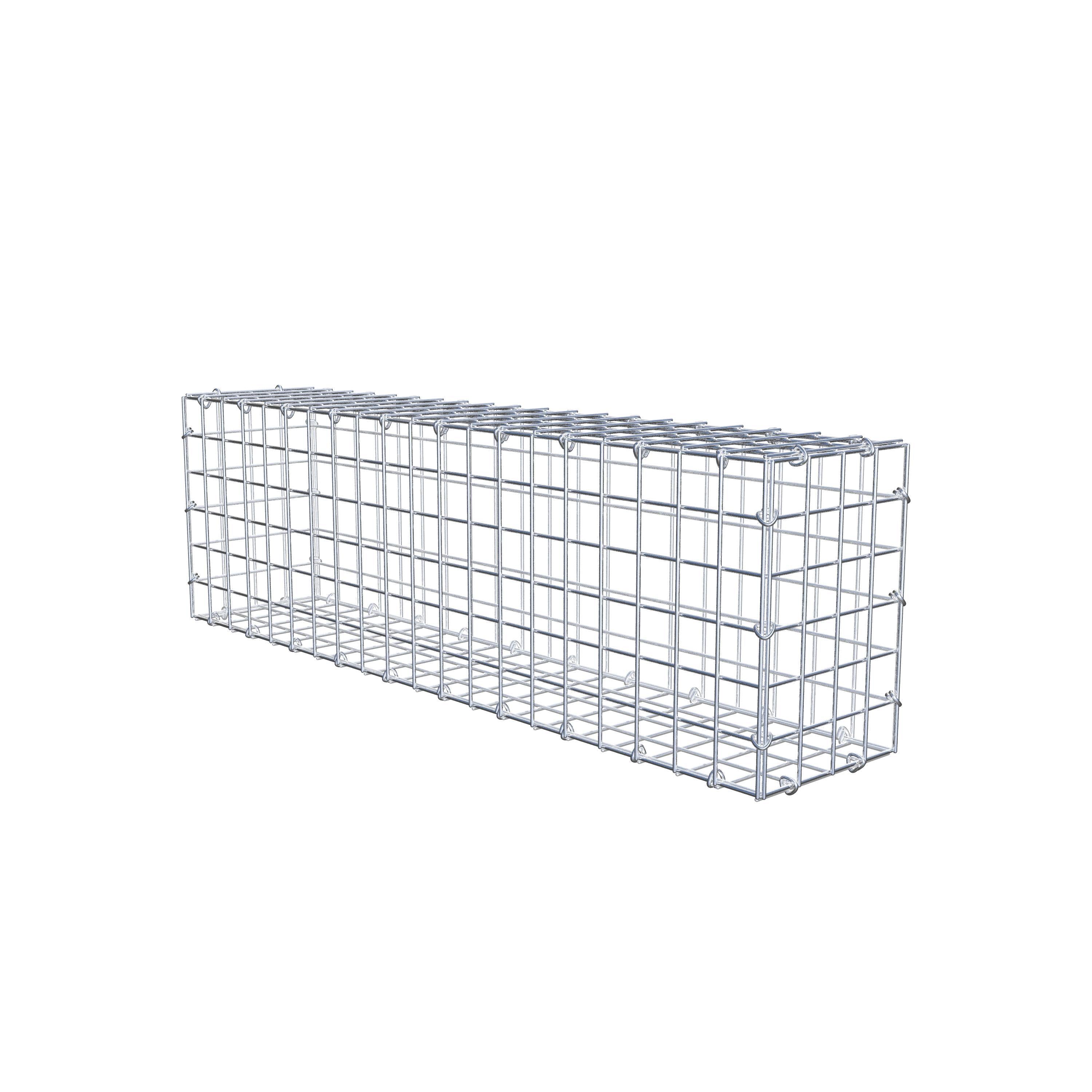 Gabion 100 cm x 30 cm x 20 cm (L x H x P), maille 5 cm x 5 cm, anneau en C