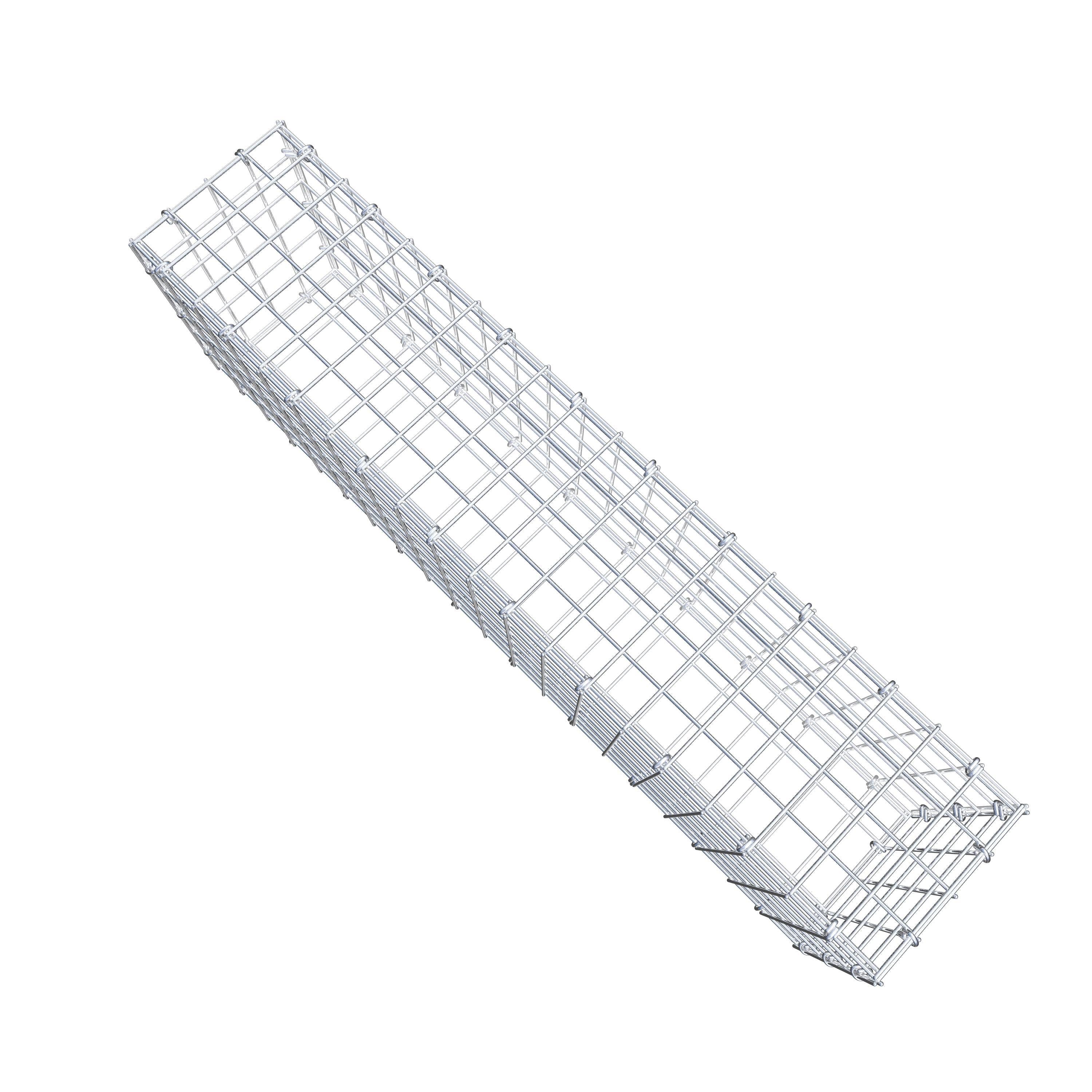 Gabion 100 cm x 30 cm x 20 cm (L x H x P), maille 5 cm x 5 cm, anneau en C