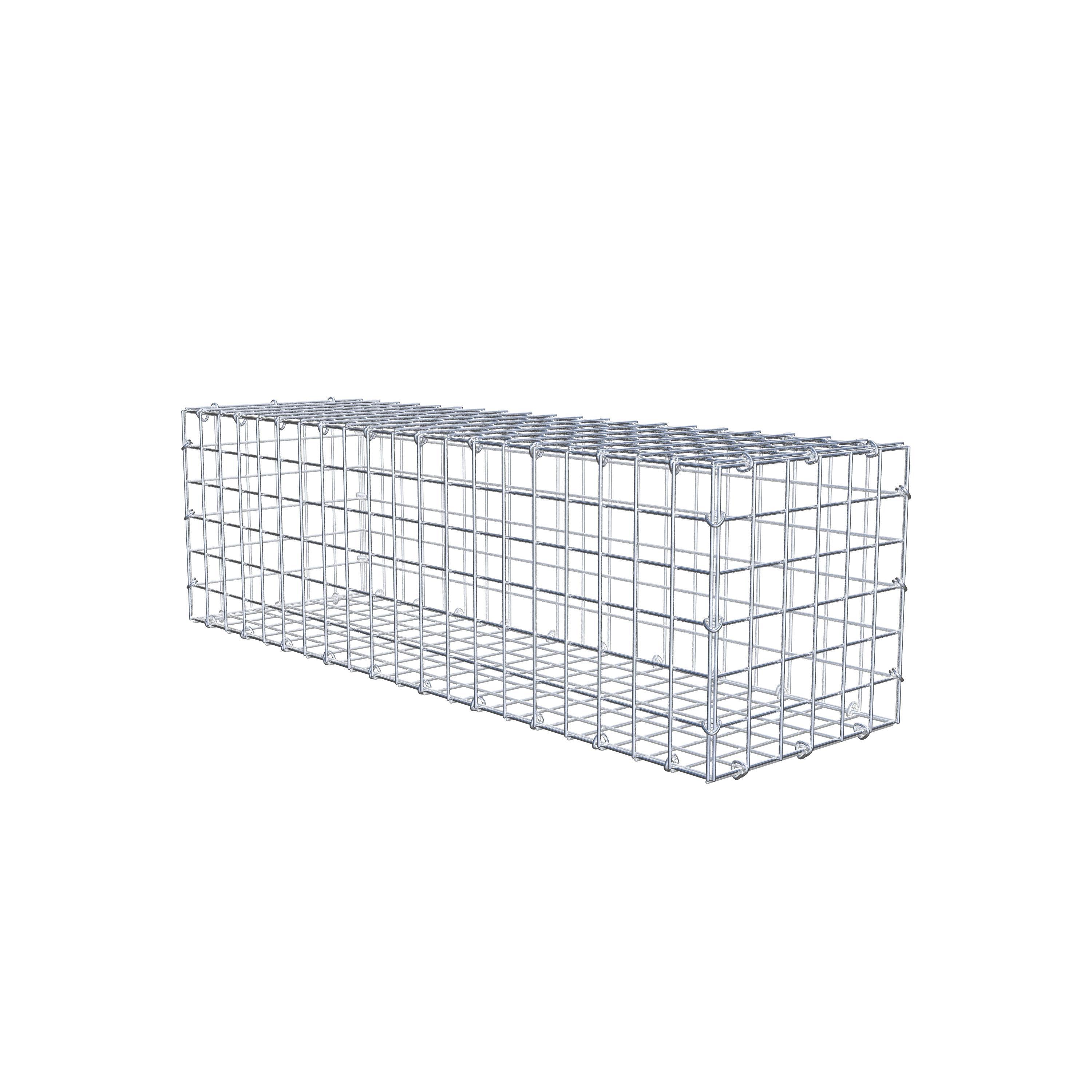 Gabion 100 cm x 30 cm x 30 cm (L x H x P), maille 5 cm x 5 cm, anneau en C