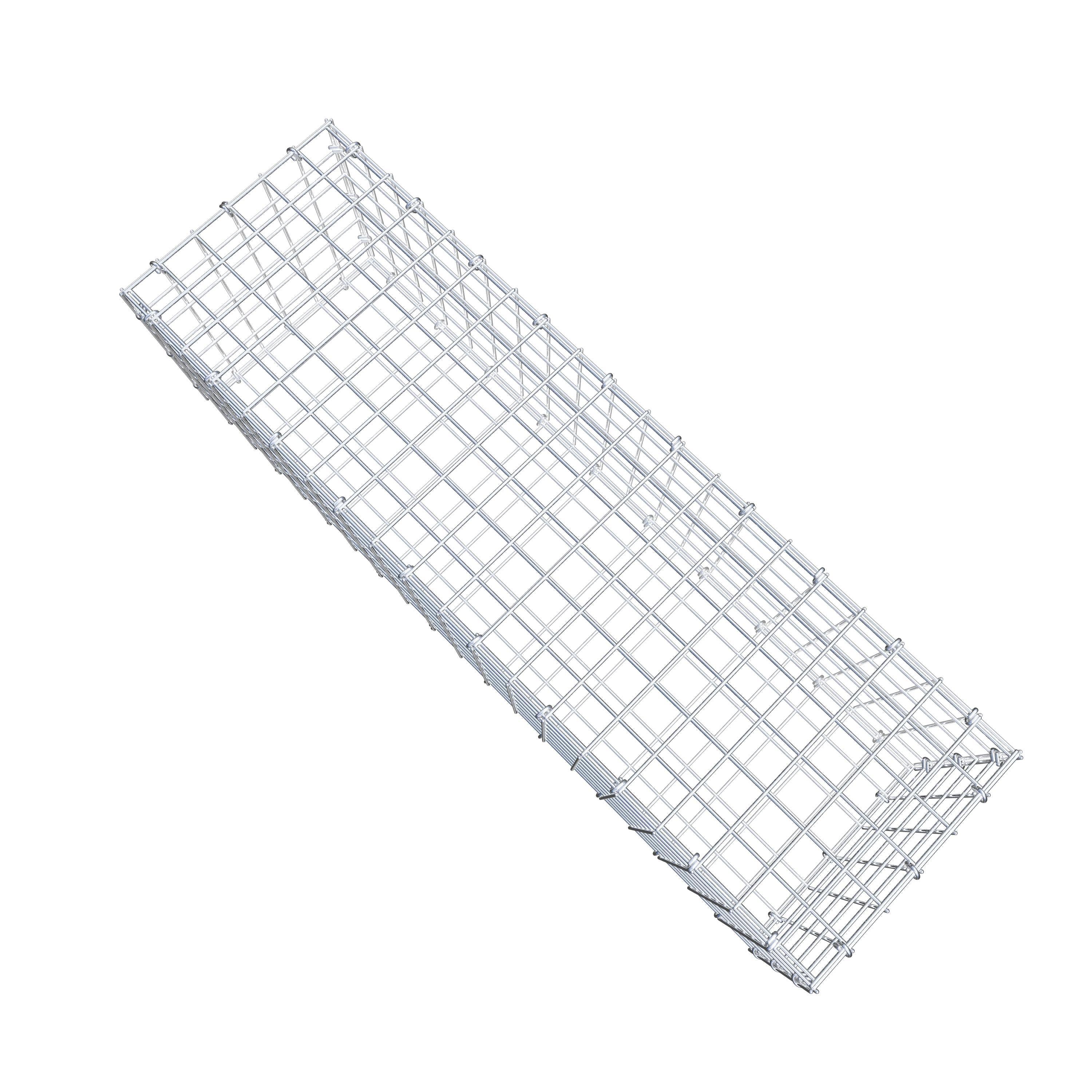 Gabion 100 cm x 30 cm x 30 cm (L x H x P), maille 5 cm x 5 cm, anneau en C