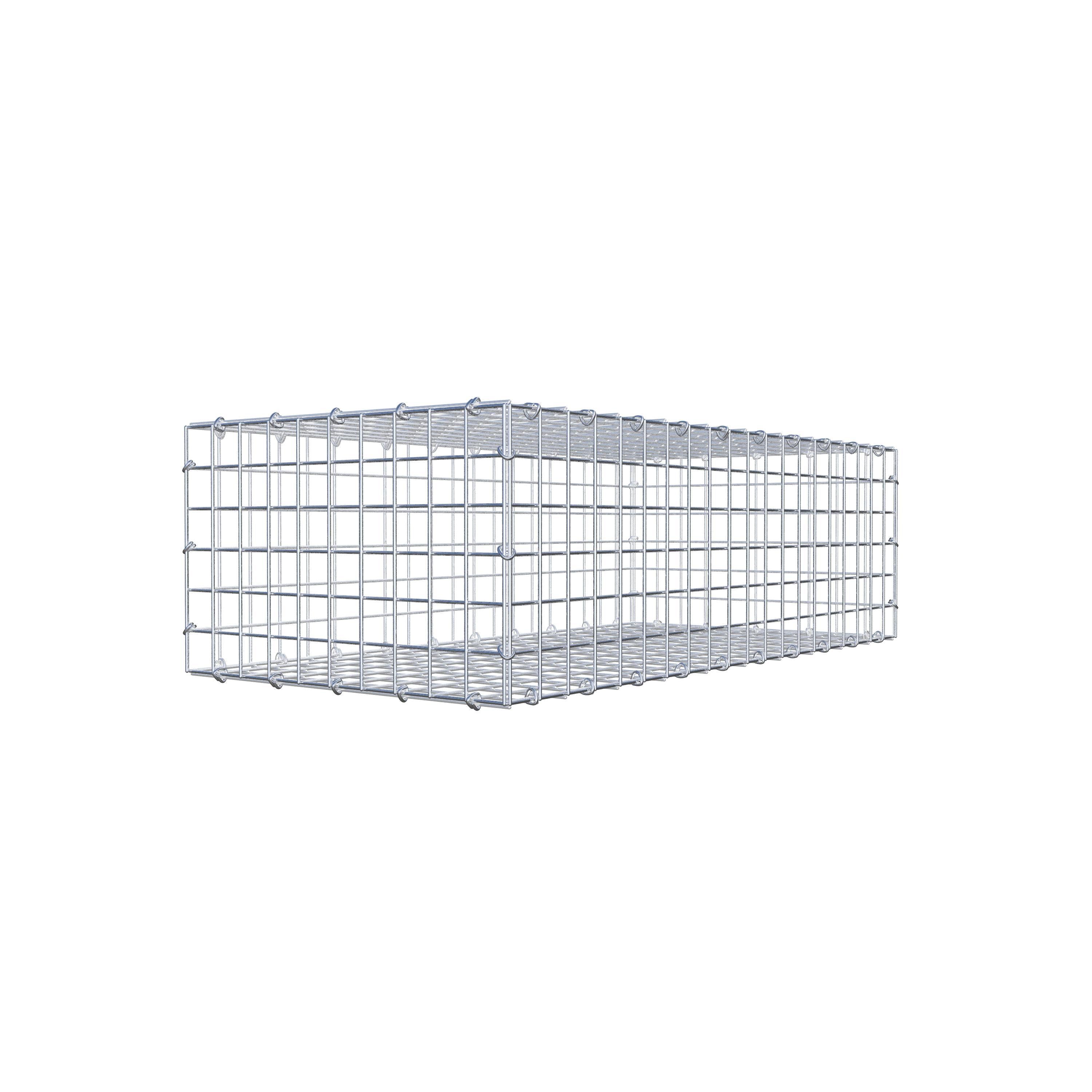 Gabion 100 cm x 30 cm x 50 cm (L x H x P), maille 5 cm x 5 cm, anneau en C