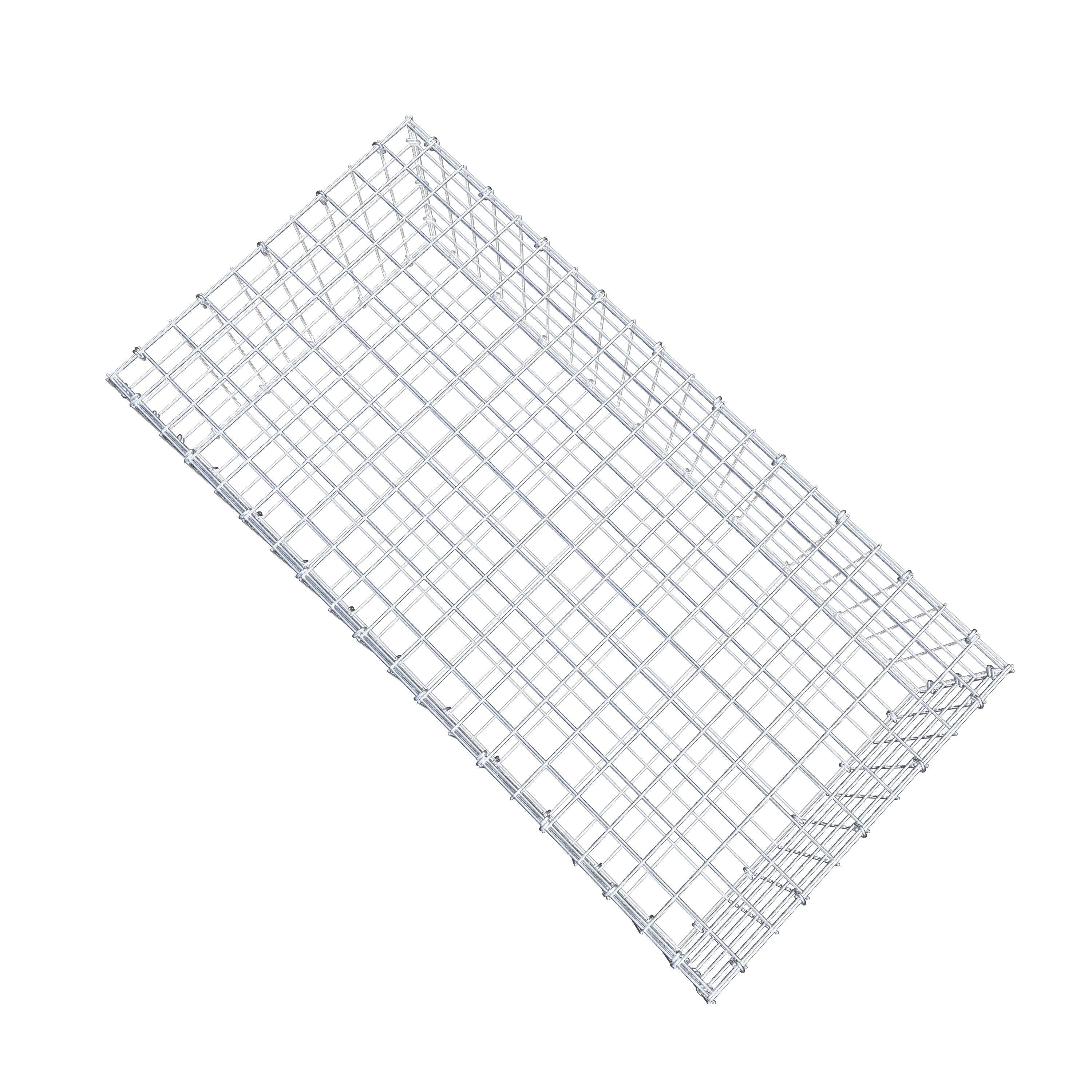 Gabion 100 cm x 30 cm x 50 cm (L x H x P), maille 5 cm x 5 cm, anneau en C