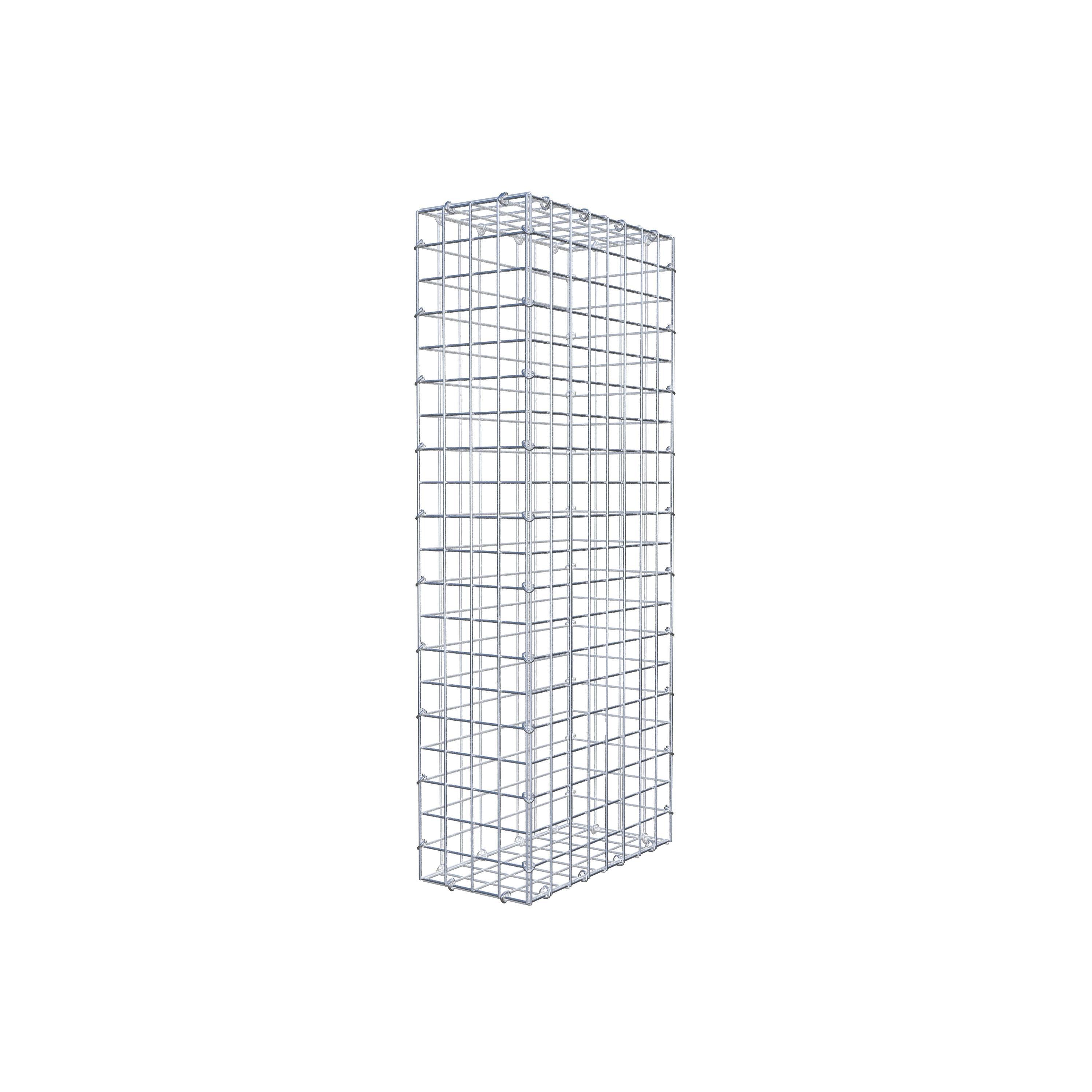 Gabion 100 cm x 40 cm x 20 cm (L x H x P), maille 5 cm x 5 cm, anneau en C