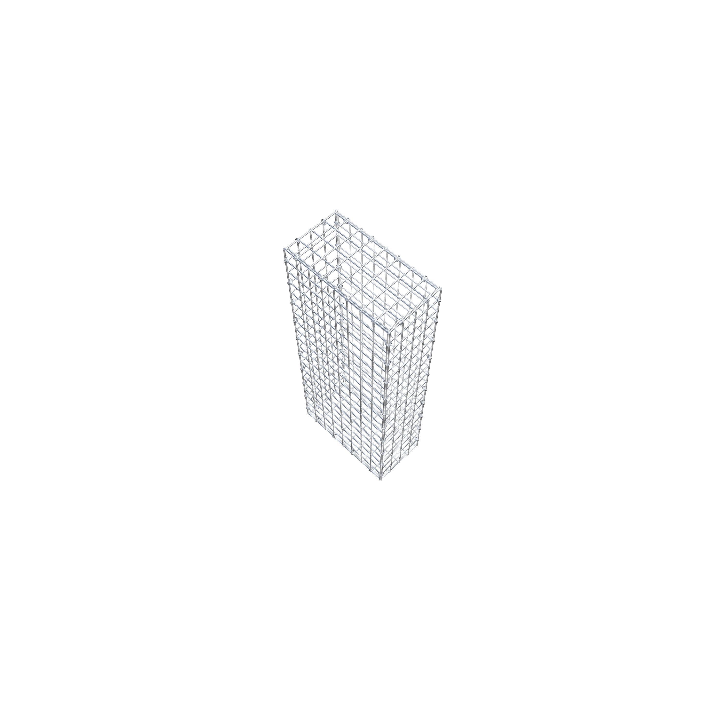 Gabion 100 cm x 40 cm x 20 cm (L x H x P), maille 5 cm x 5 cm, anneau en C