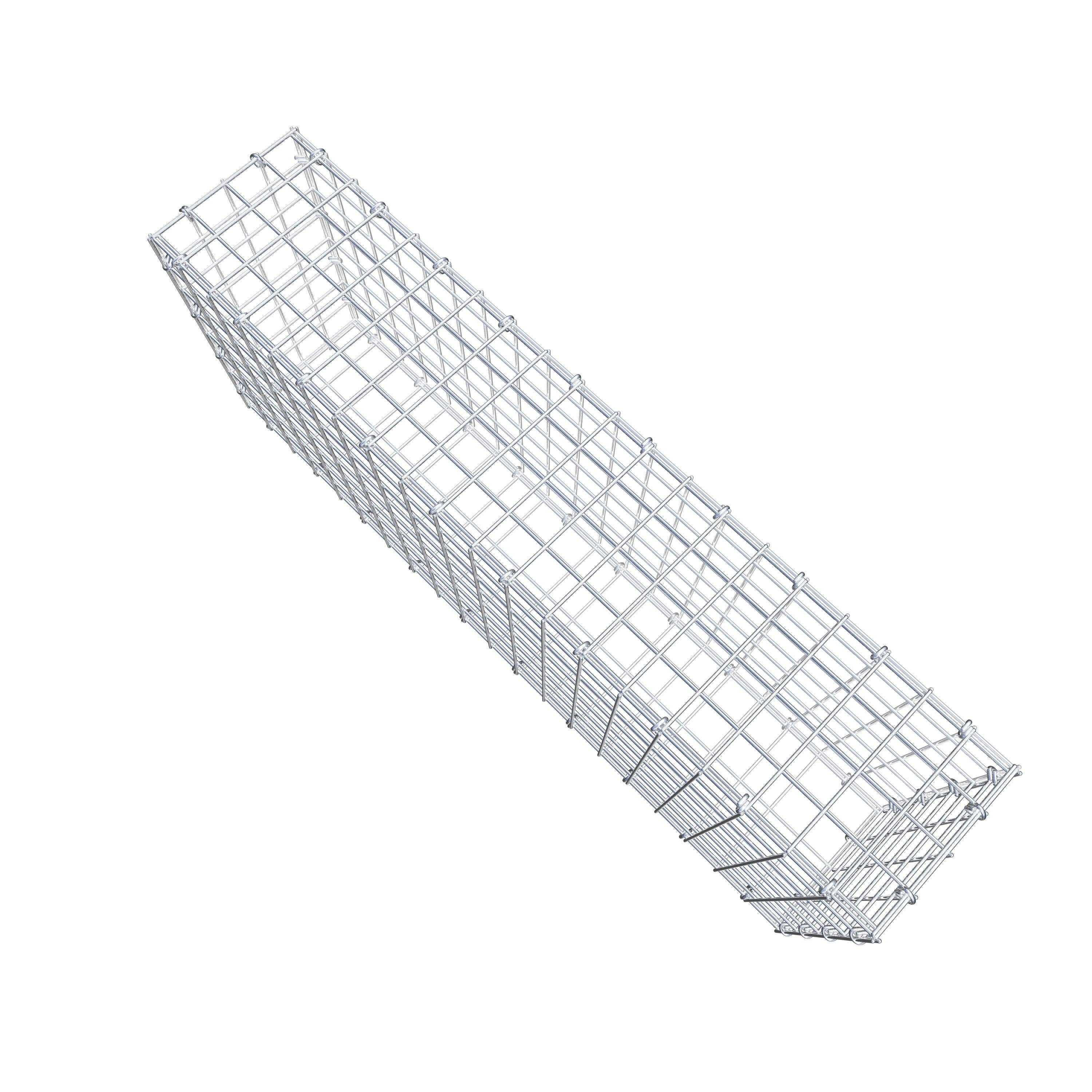 Gabion 100 cm x 40 cm x 20 cm (L x H x P), maille 5 cm x 5 cm, anneau en C