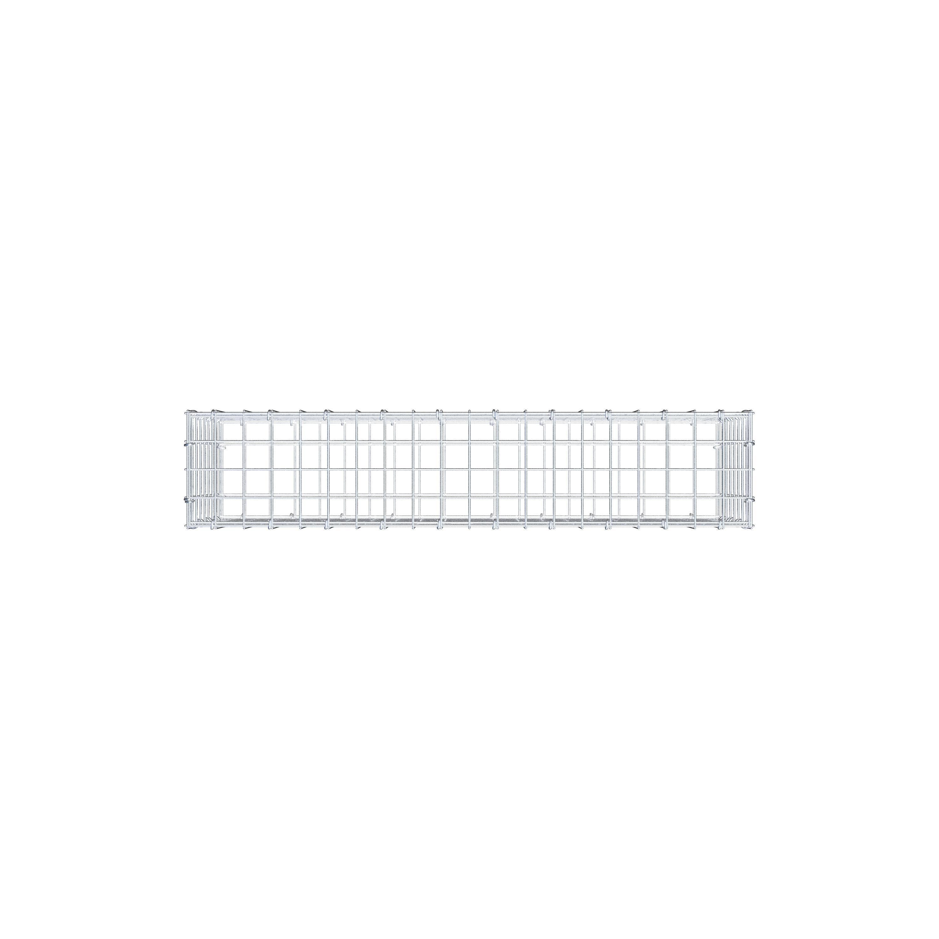 Gabion 100 cm x 40 cm x 20 cm (L x H x P), maille 5 cm x 5 cm, anneau en C